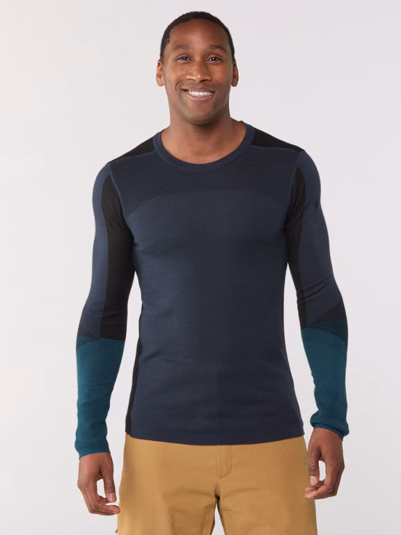 Smartwool Intraknit Thermal Merino Colorblock Crew Base Layer Top - Men's