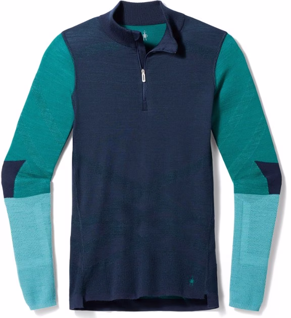 Smartwool Intraknit Merino Colorblock Quarter-Zip Base Layer Top - Women's