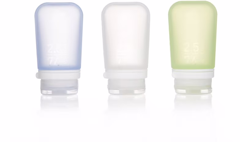 humangear GoToob+ Medium Squeeze Bottles - 2.5 fl. oz. - Package of 3
