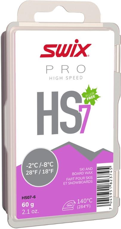 Swix HS7 Violet Wax for 18 to 28 Degrees F - 60 g