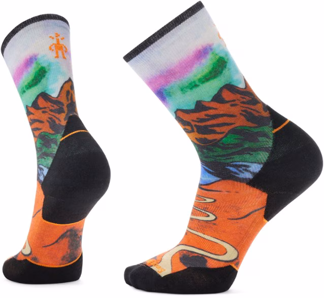 Smartwool Trail Run Targeted Cushion Singletrack Print Crew Socks - Men's