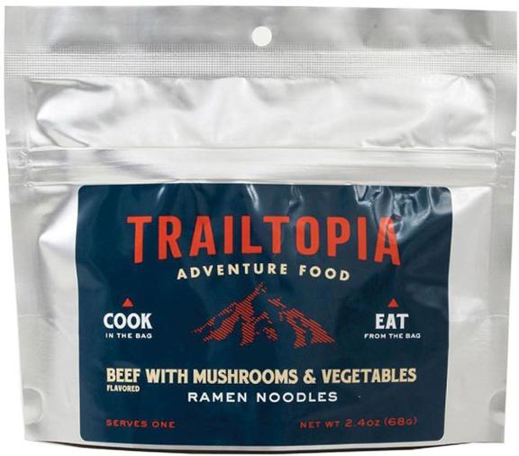 Trailtopia Ramen Noodles with Beef Flavor and Mushrooms and Vegetables - 1 Serving