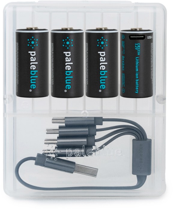 Paleblue Lithium Ion Rechargeable CR123 Batteries - Package of 4