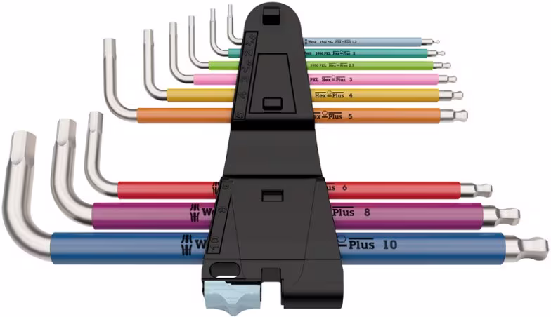 Wera 3950/9 Hex-Plus L-Key Metric Hex Wrench Set