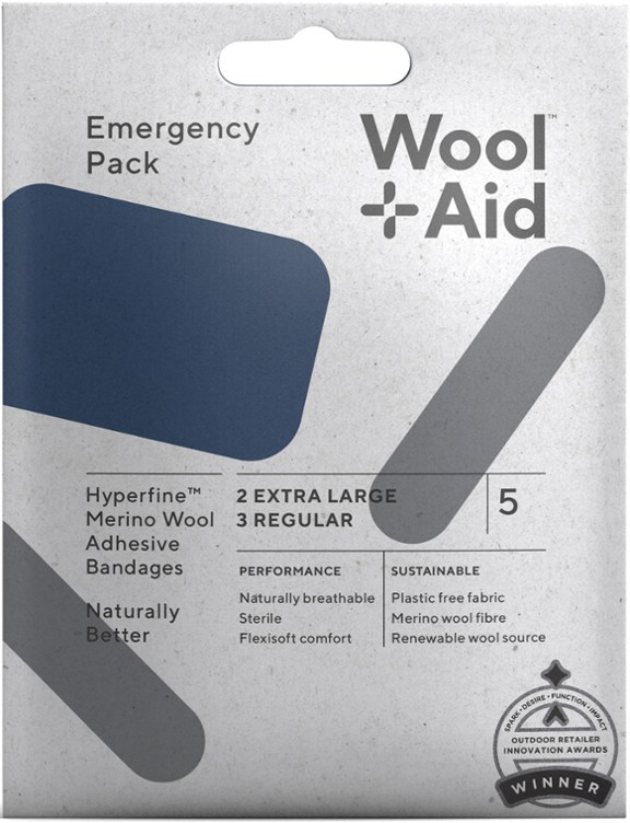 WoolAid Merino Wool Adhesive Bandages - Emergency Pack