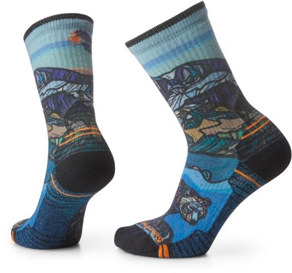 Smartwool Hike Light Cushion Icy Range Print Crew Socks - Women's