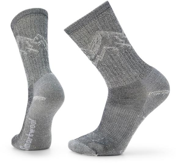 Smartwool Classic Hike Light Cushion Mountain Pattern Crew Socks - Men's