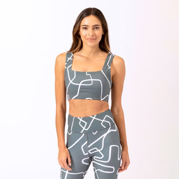 Threads 4 Thought Amorette Line Print Sports Bra