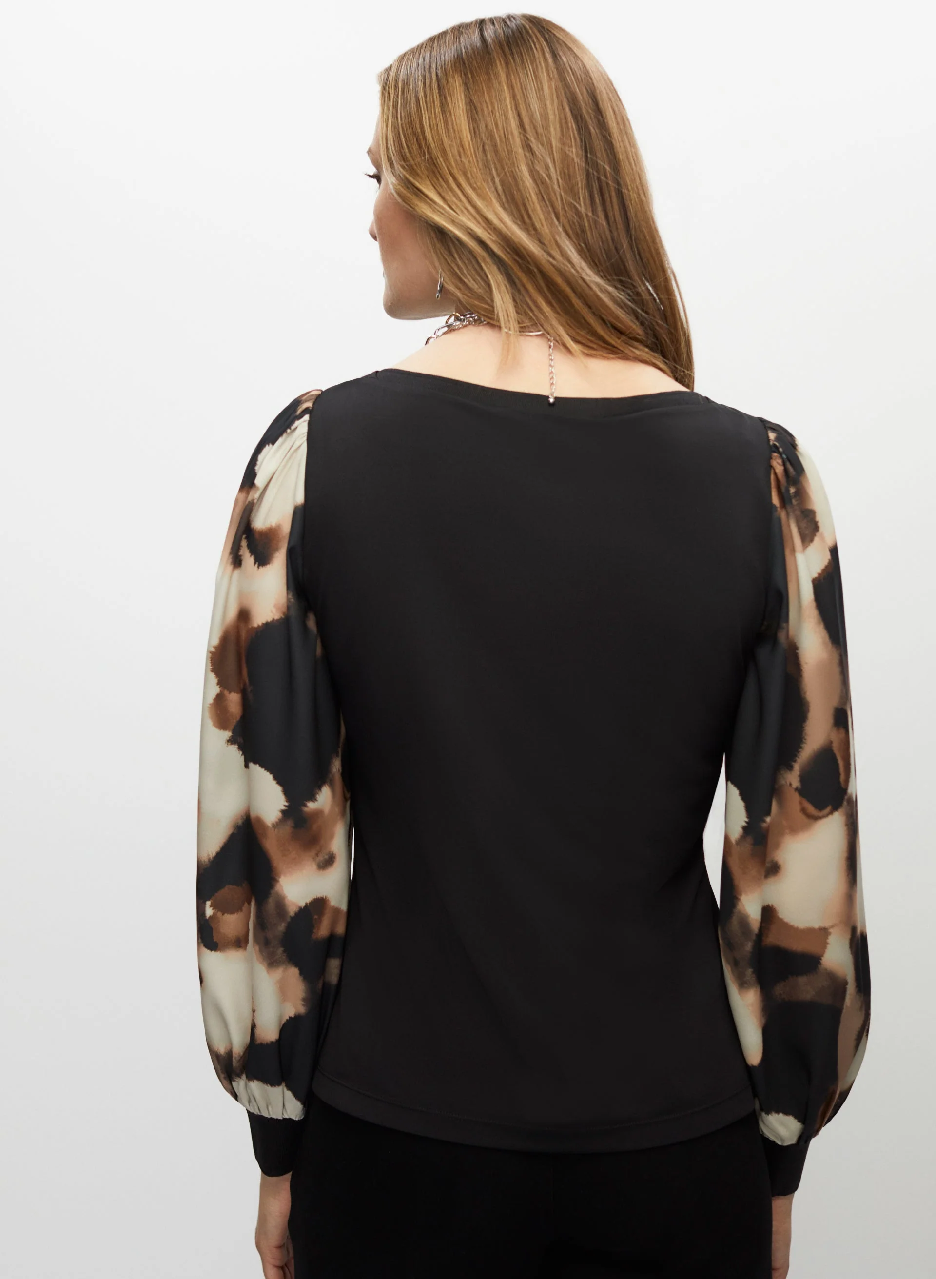 Camouflage Print Sleeve Top