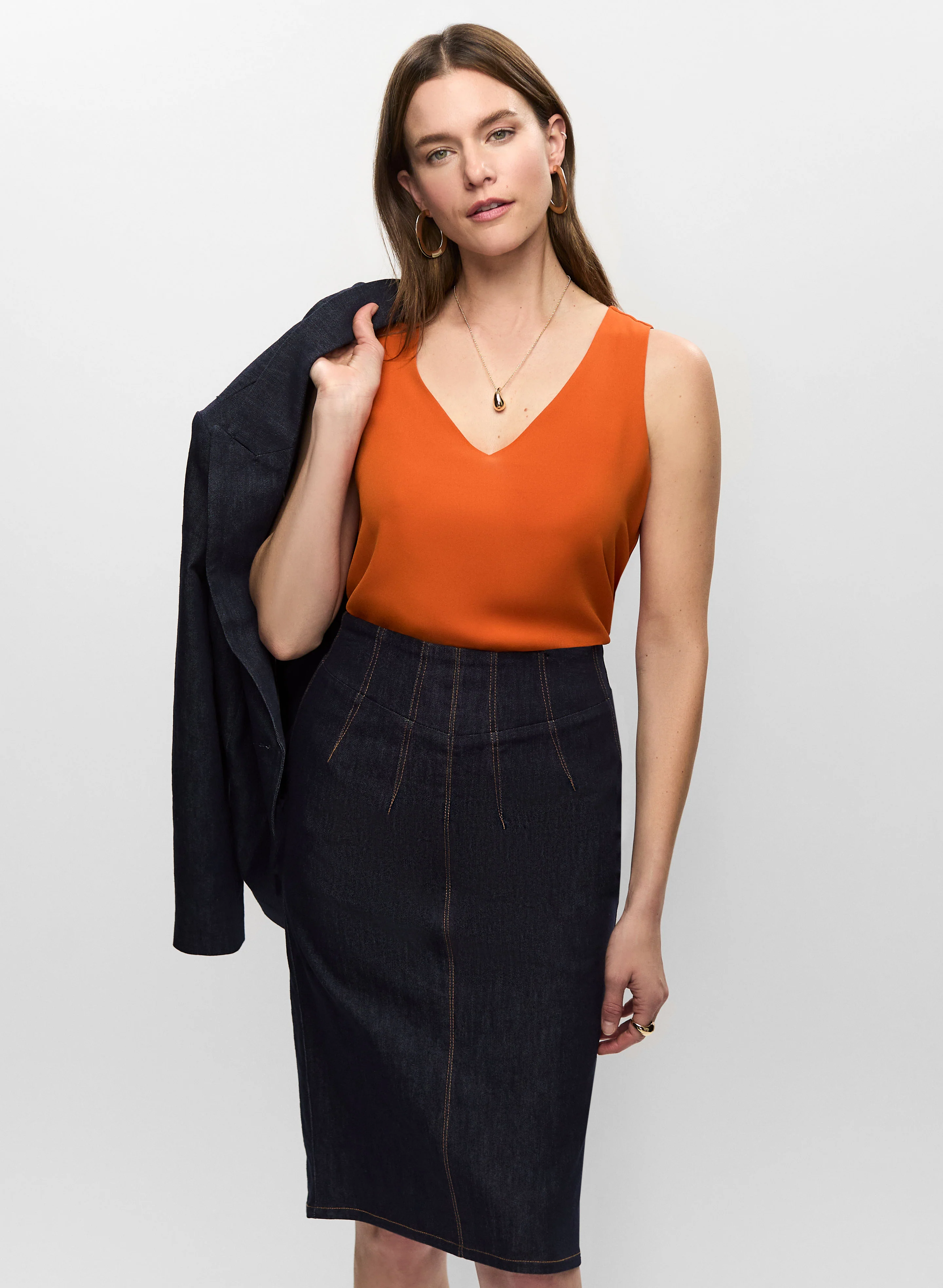 Essential Sleeveless V-Neck Blouse