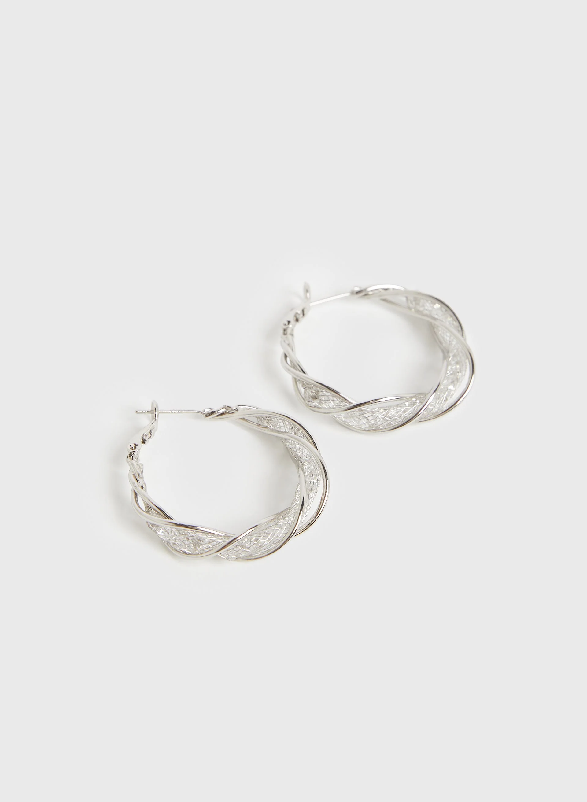 Crystal Braided Hoop Earrings