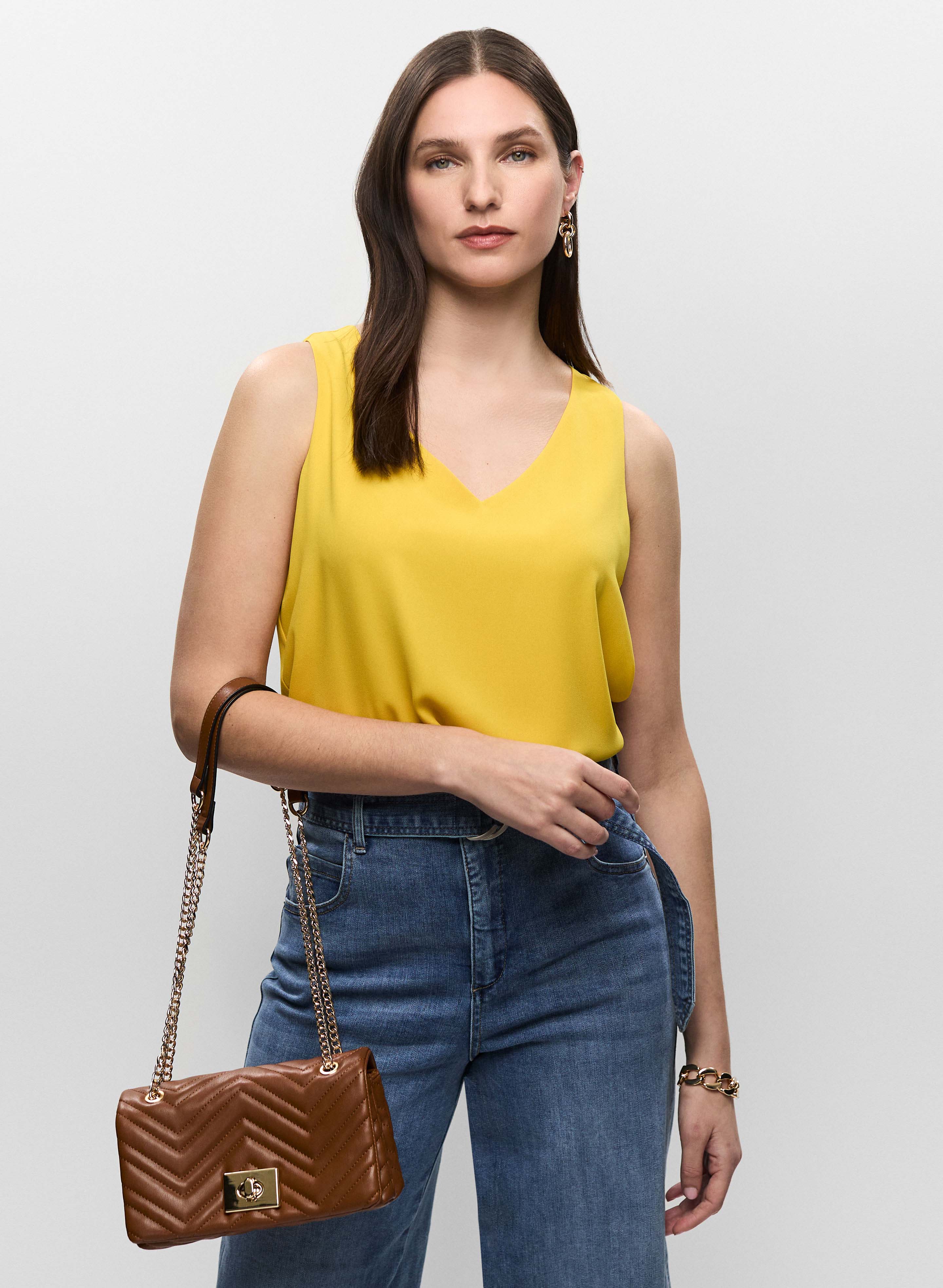 Essential Sleeveless V-Neck Blouse