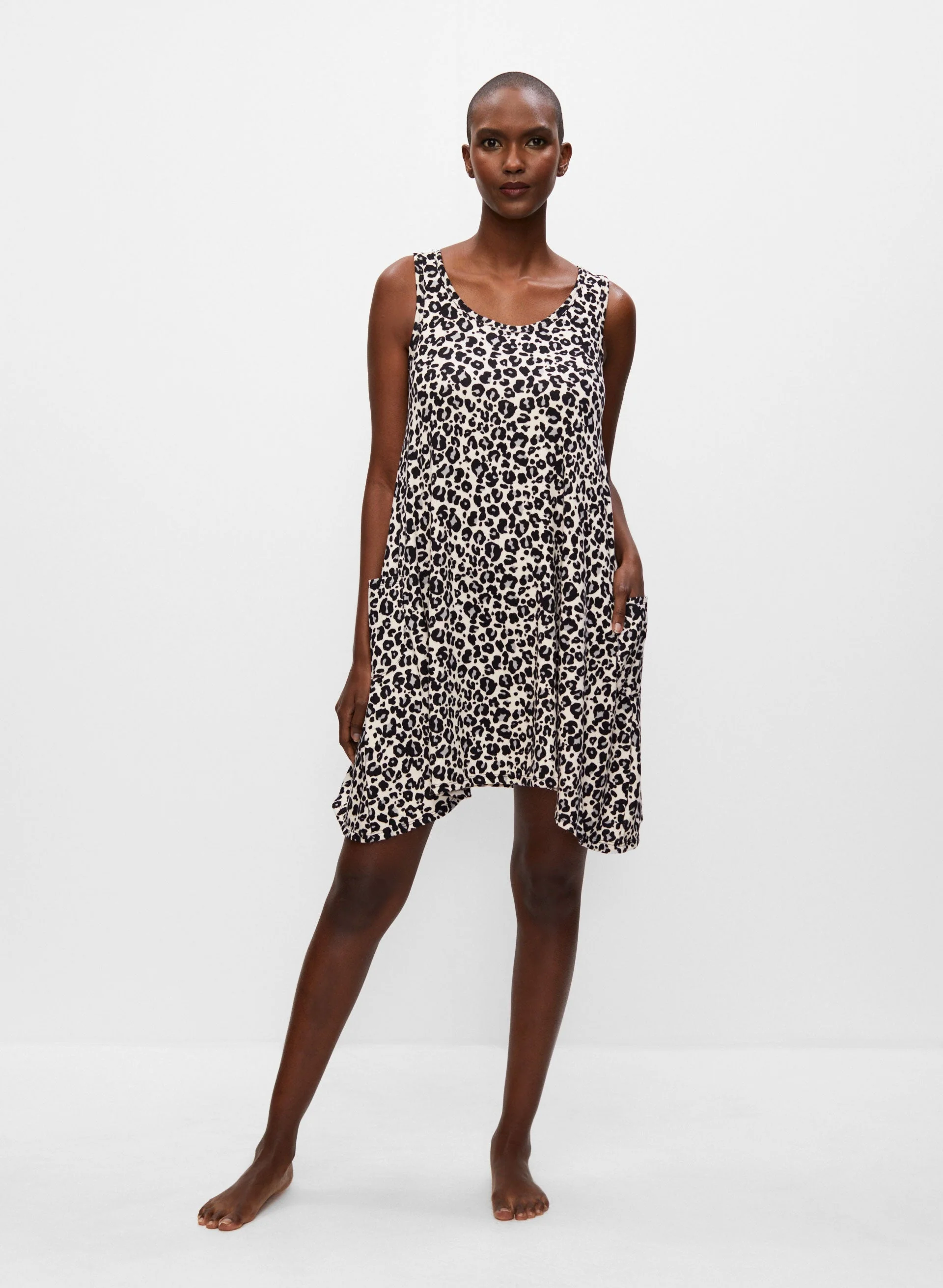 Animal Print Lace Back Sleepshirt