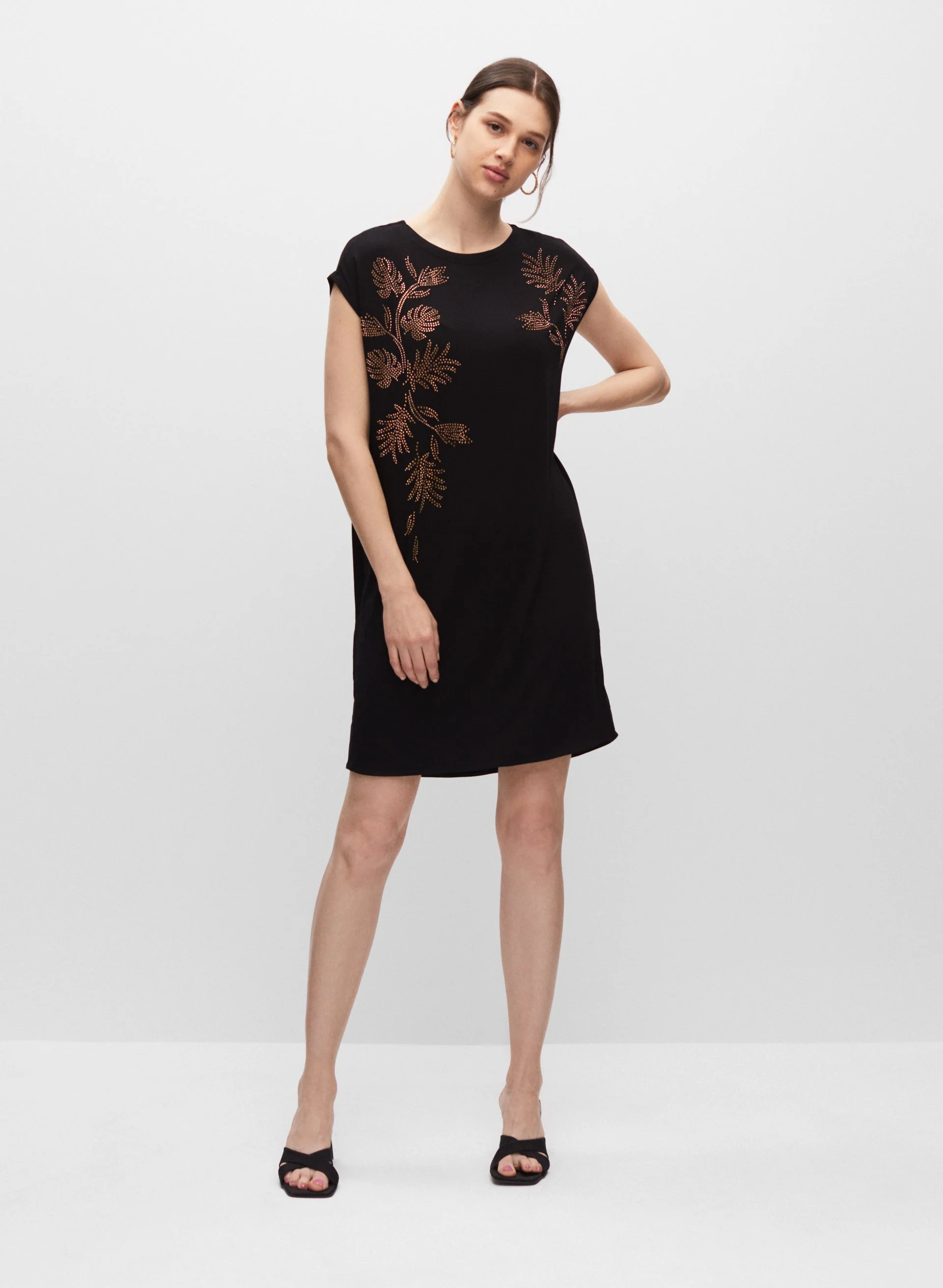 Floral Placement T-Shirt Dress