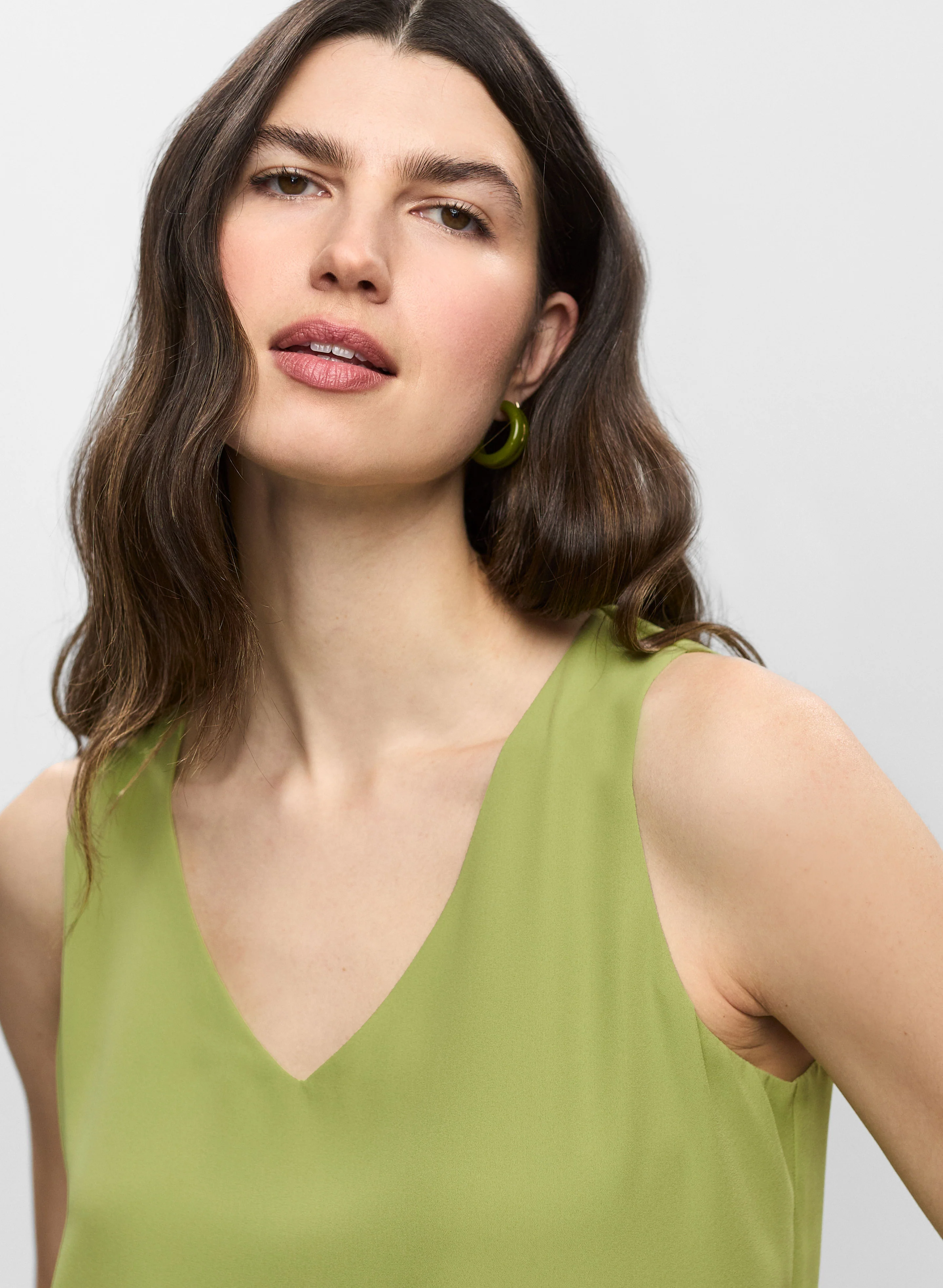 Essential Sleeveless V-Neck Blouse