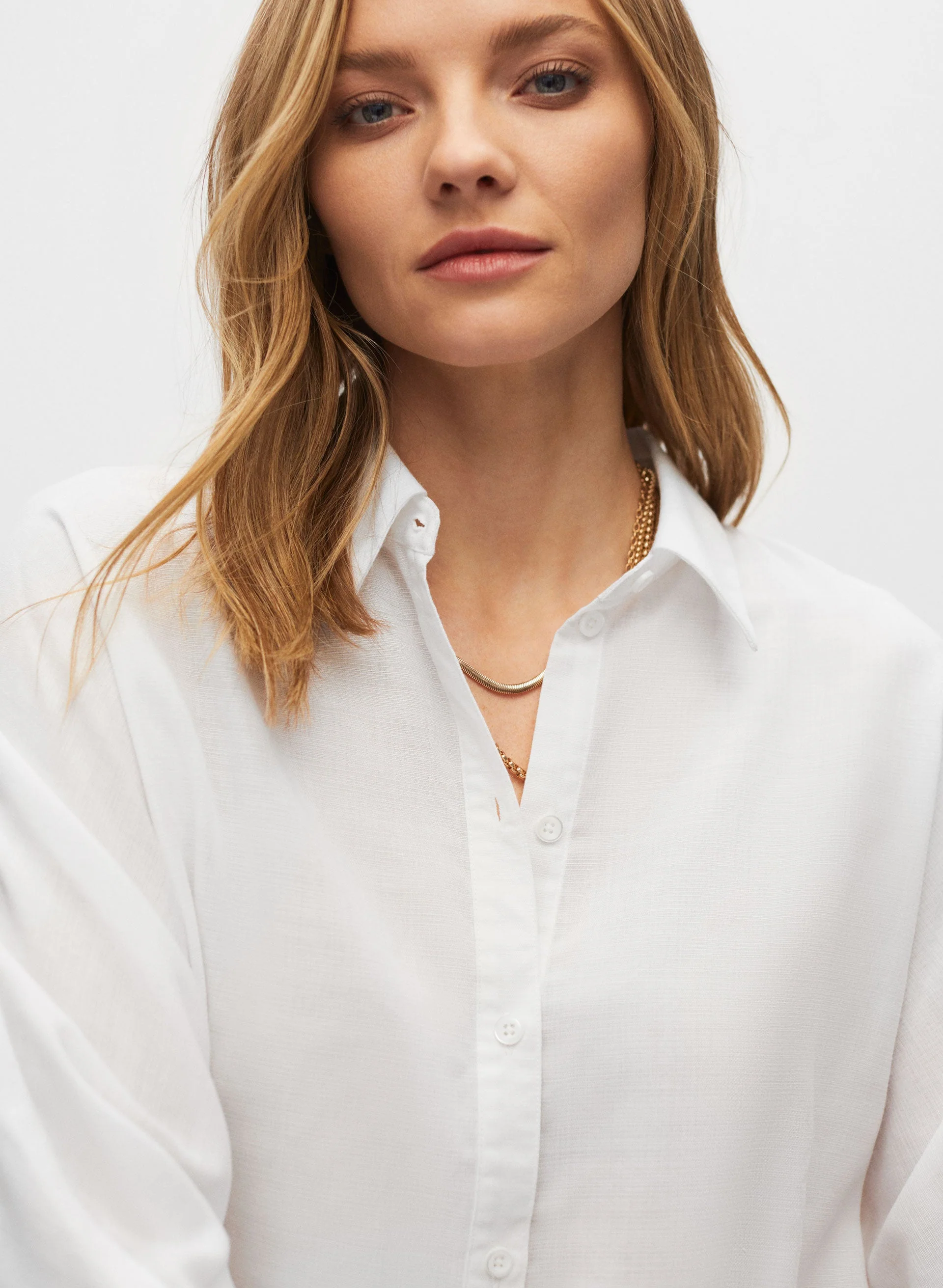 Button Front Tencel Top