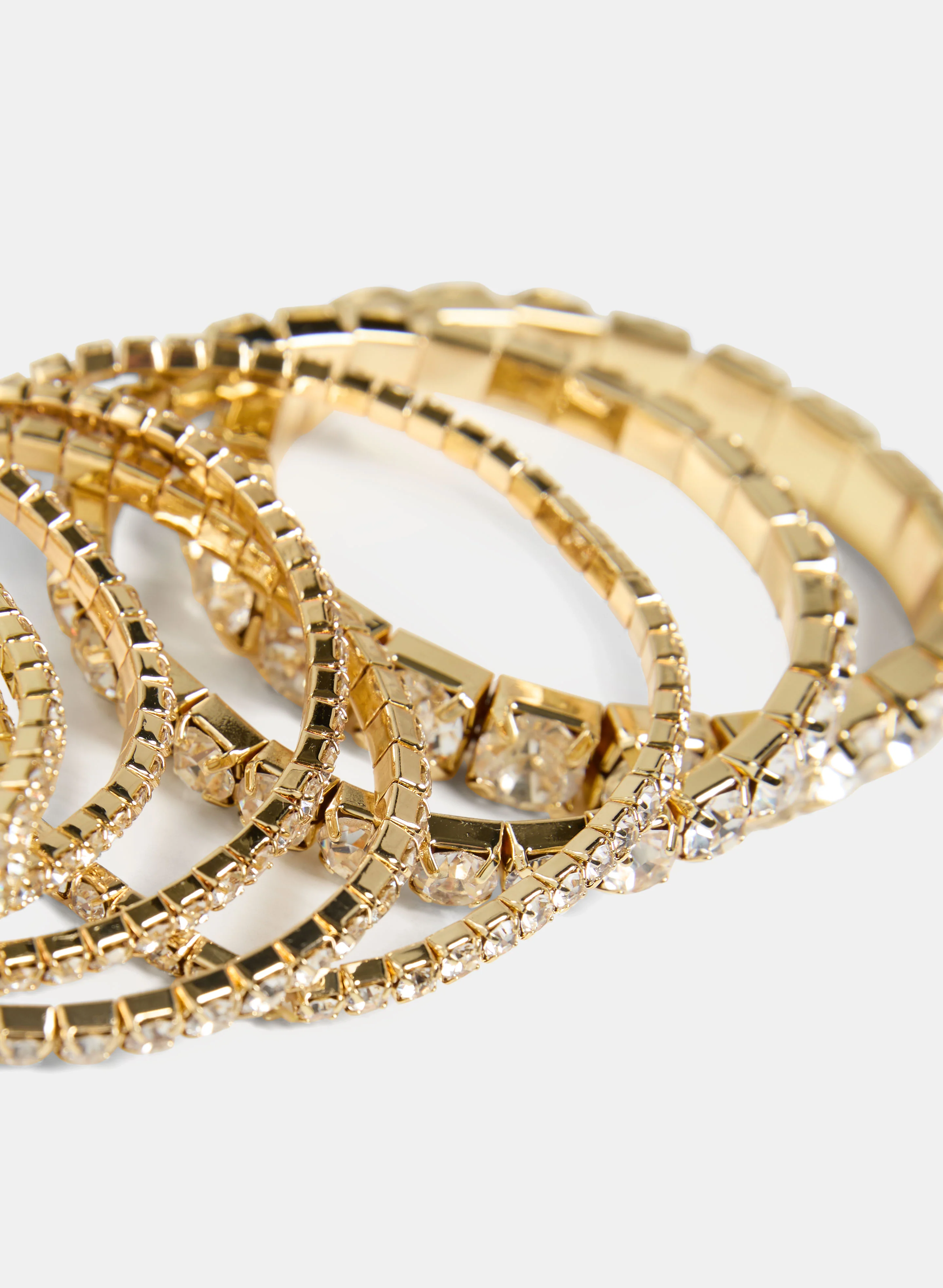 Multi-Row Crystal Stretch Bracelet