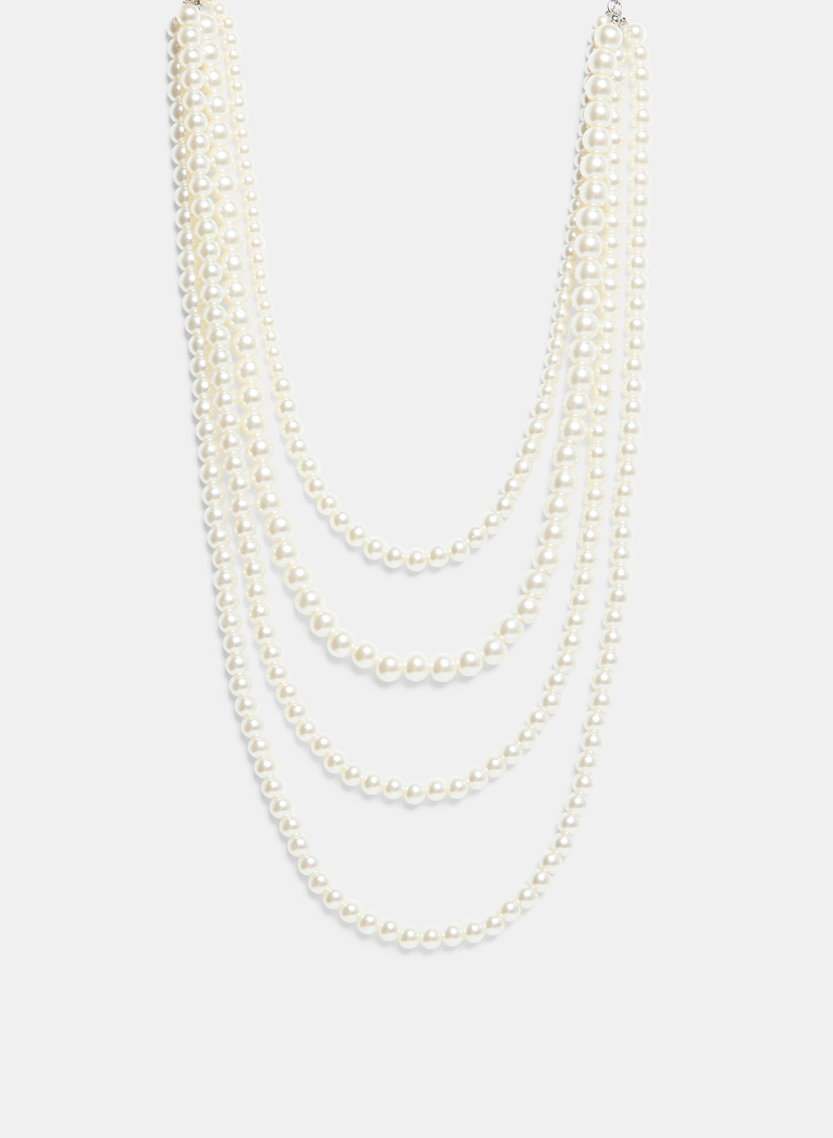 Multi-Row Faux Pearl Necklace