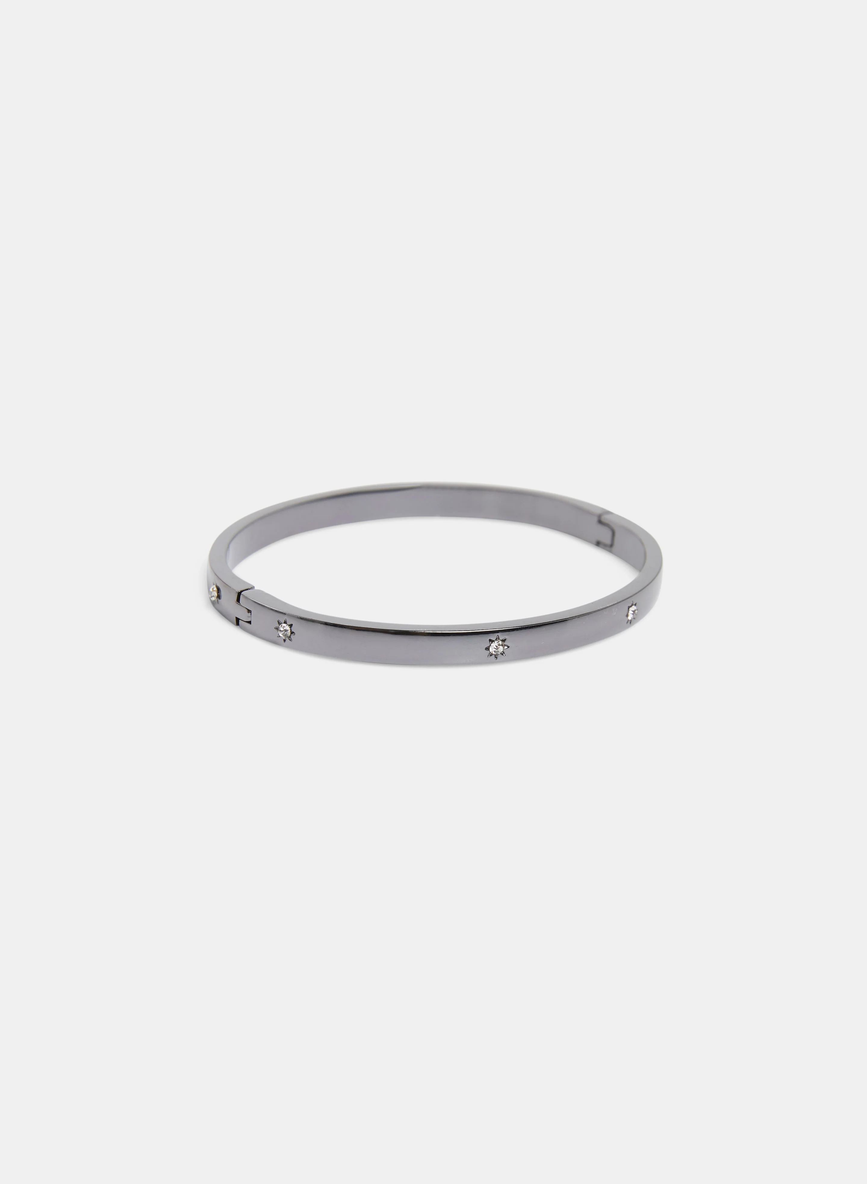 Crystal Insert Hinge Bangle