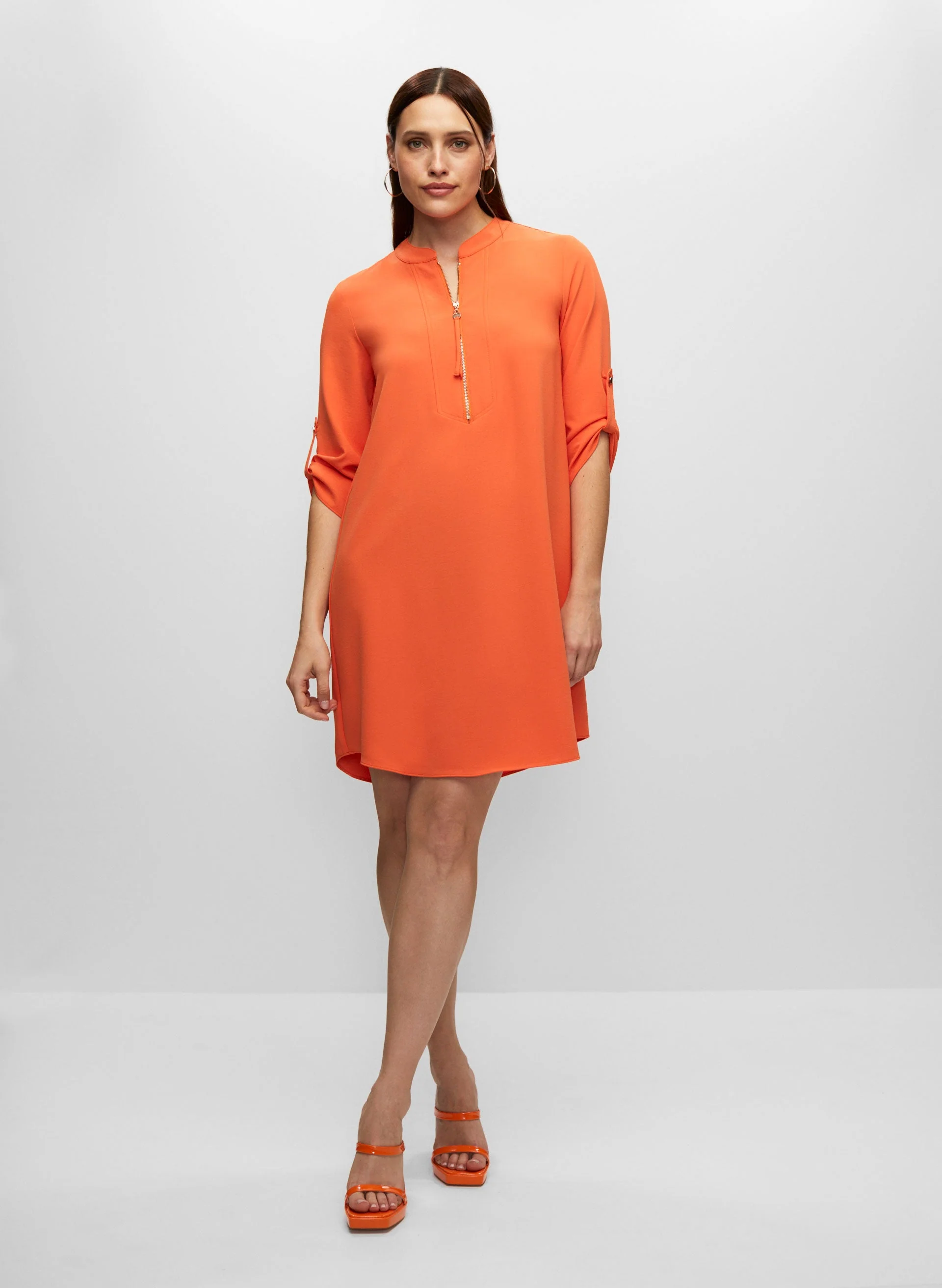 Joseph Ribkoff - Zip Front Shirt Dress