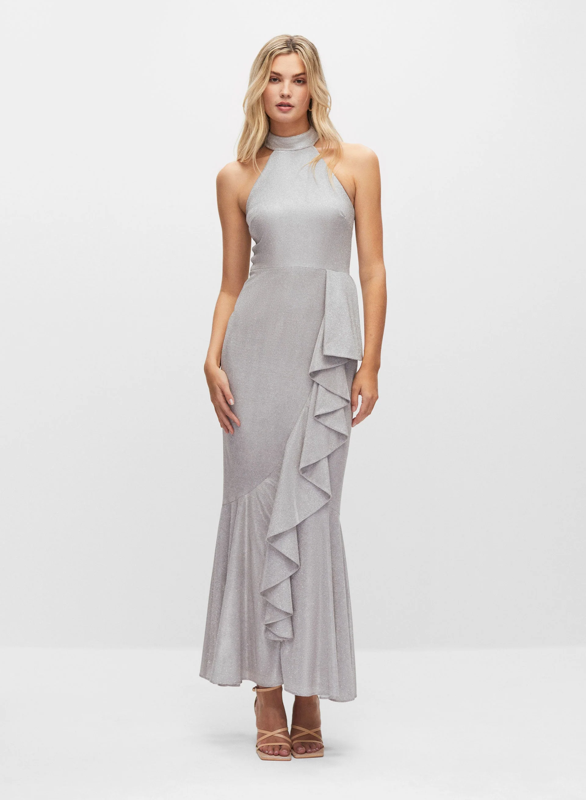 Side Flounce Gown