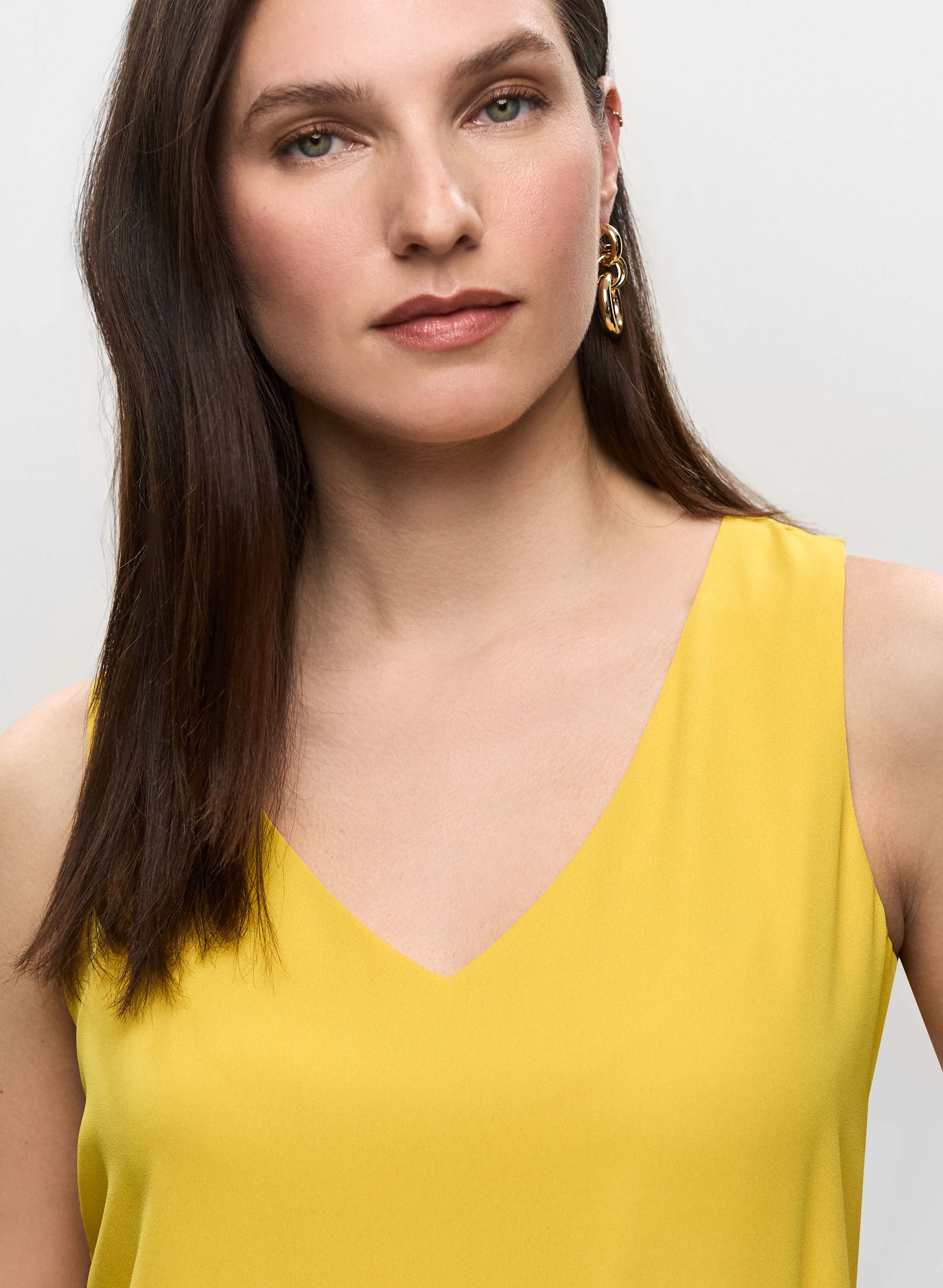 Essential Sleeveless V-Neck Blouse