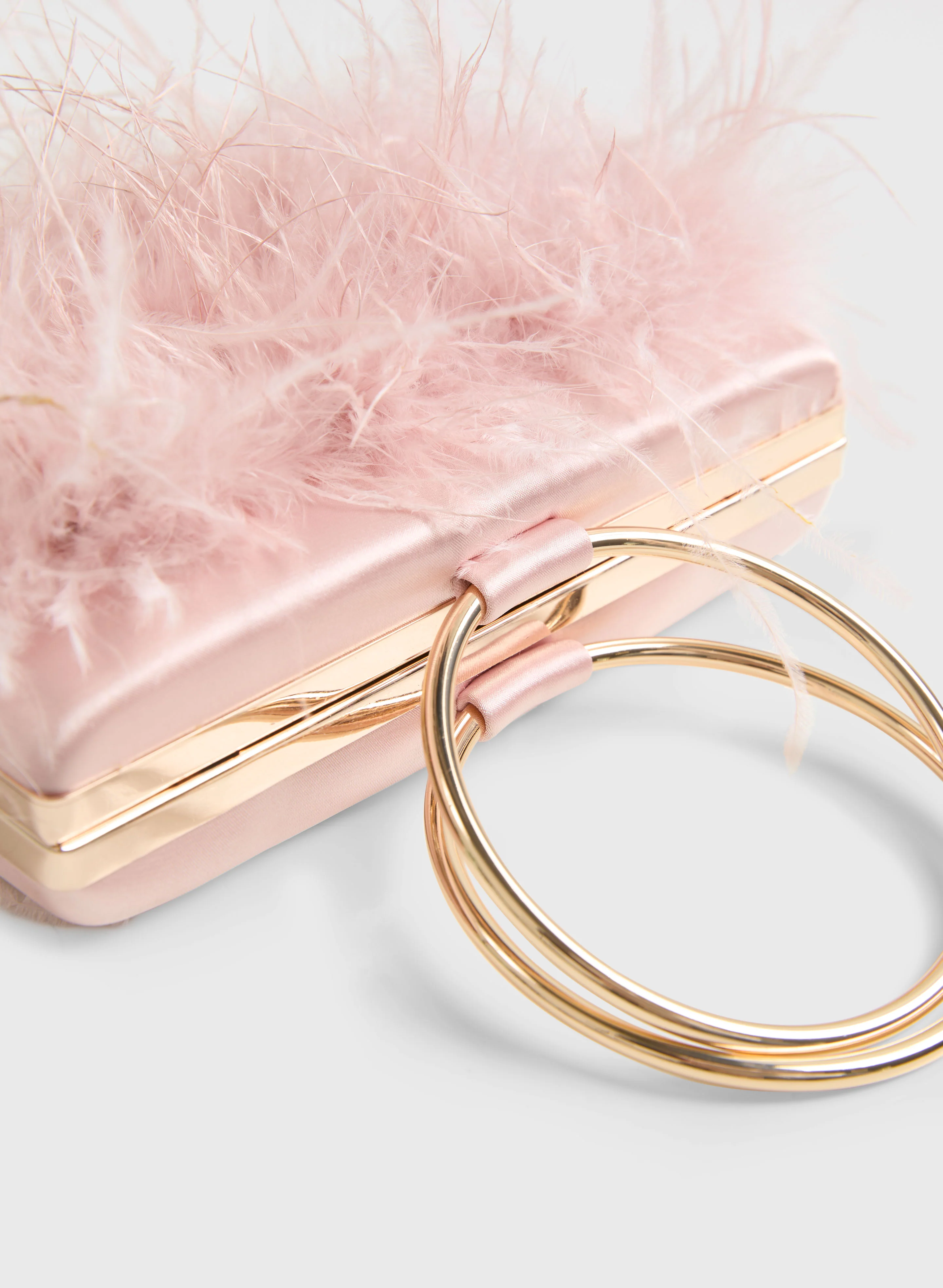 Feather Rectangular Clutch