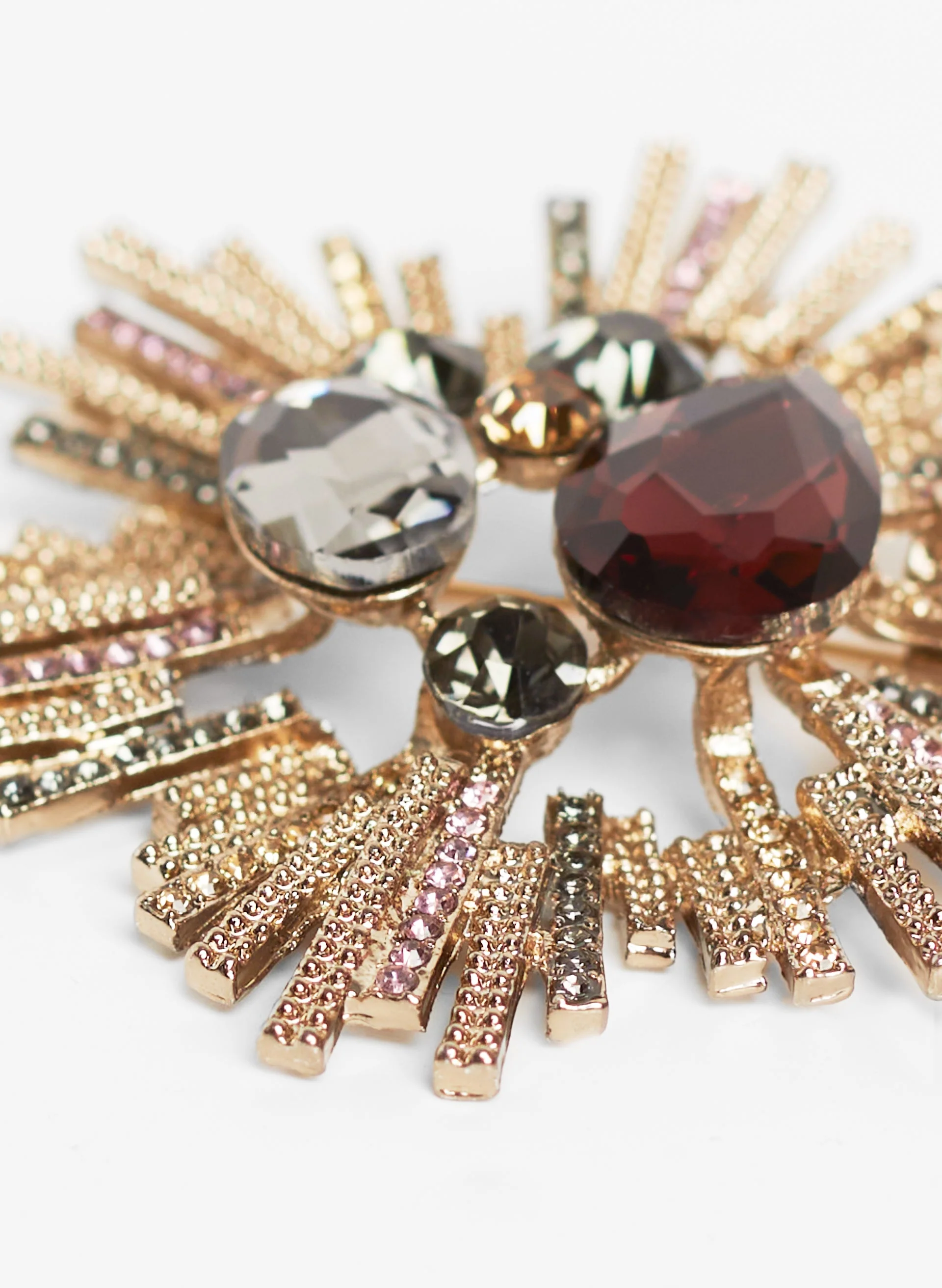 Faceted Stone Brooch