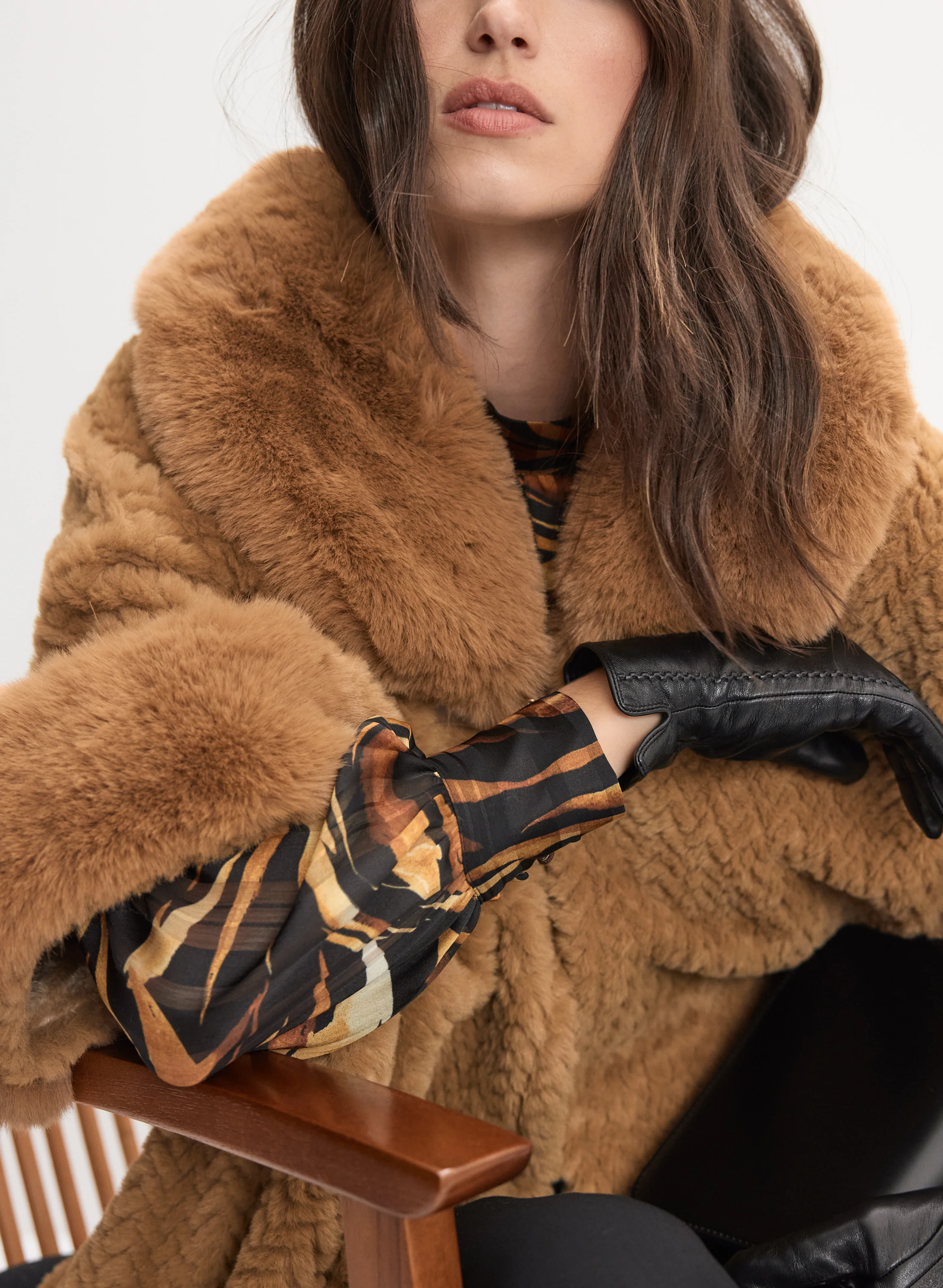 Faux-Fur Poncho