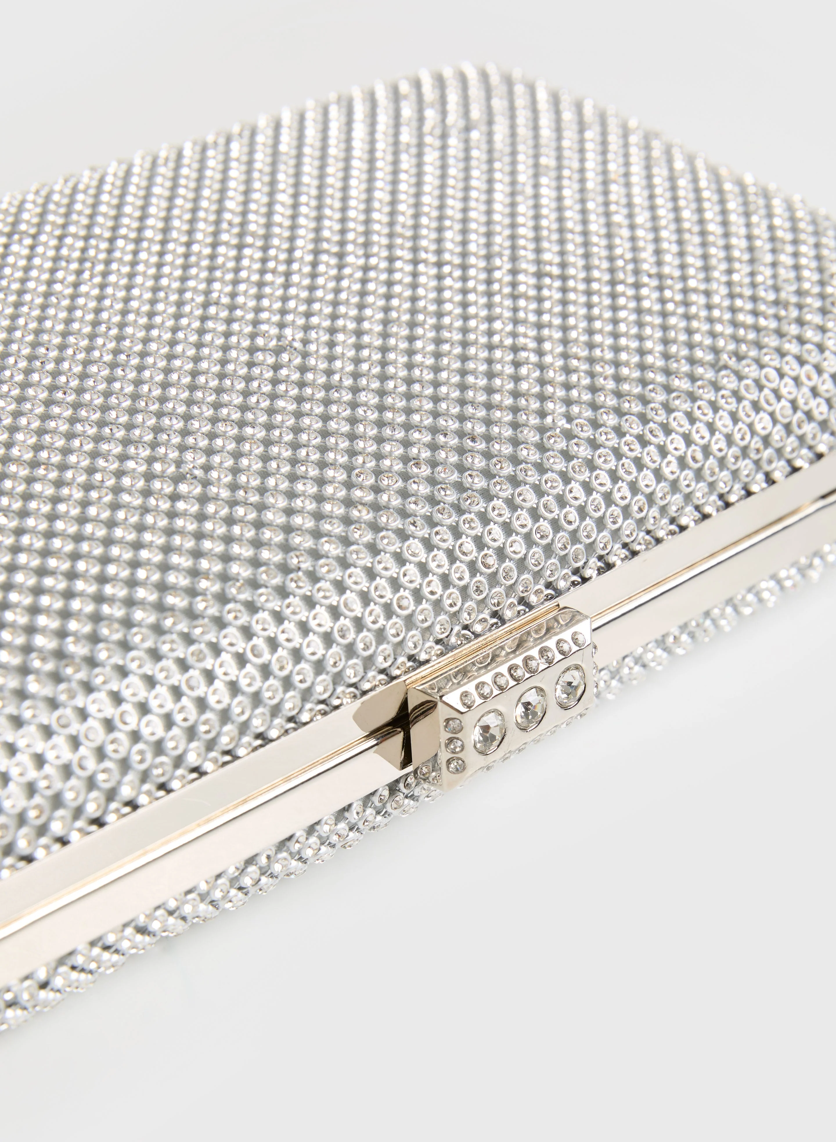 Crystal Embellished Box Clutch
