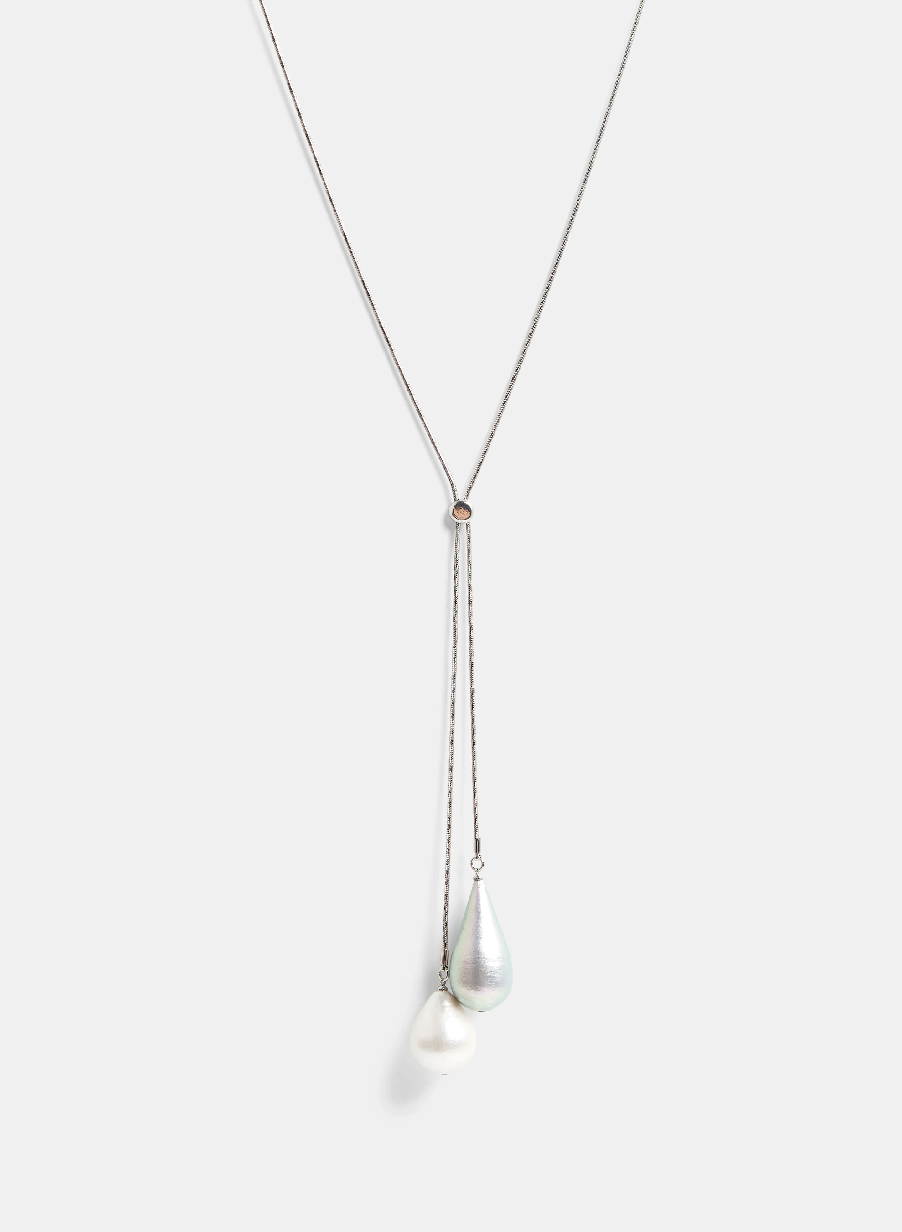 Teardrop Pendant Slider Necklace