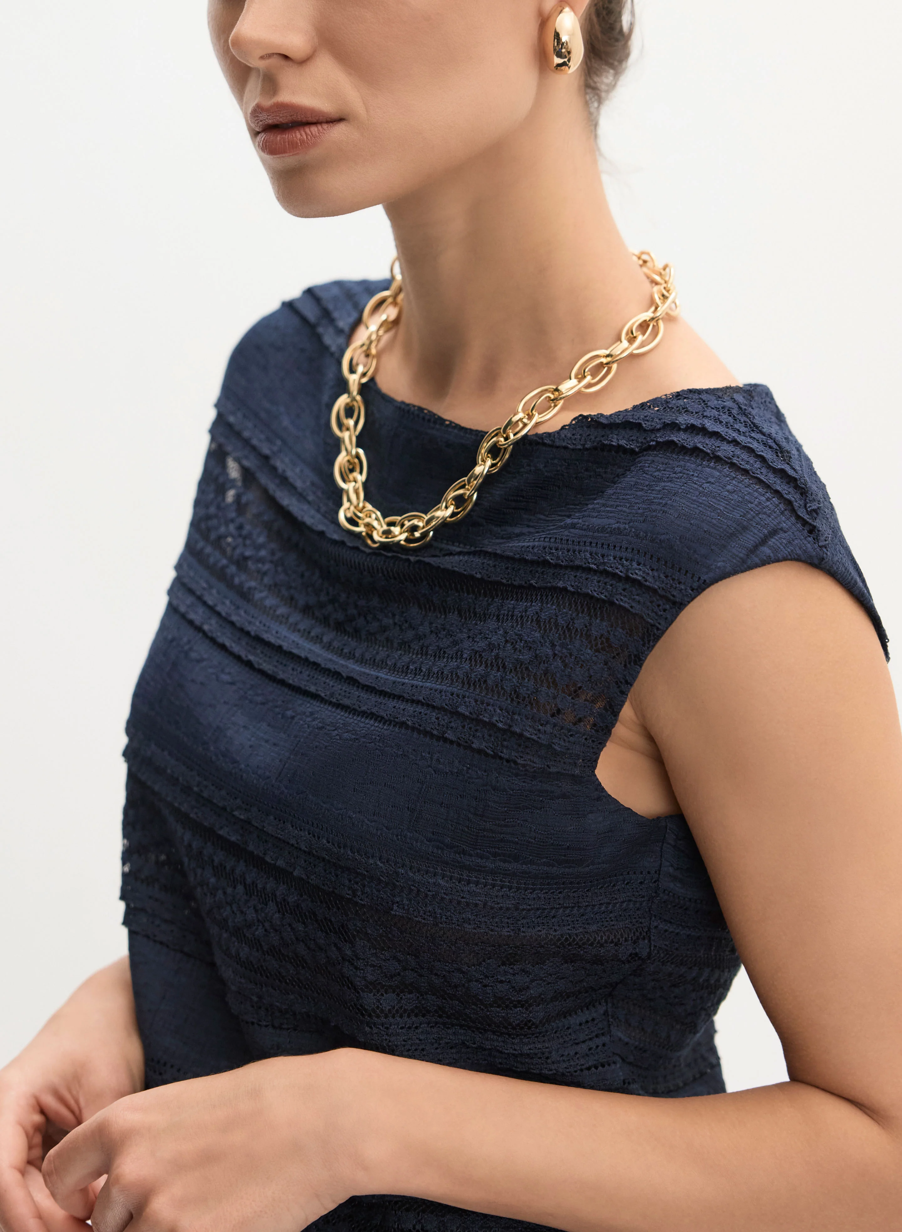Cap Sleeve Lace Detail Top