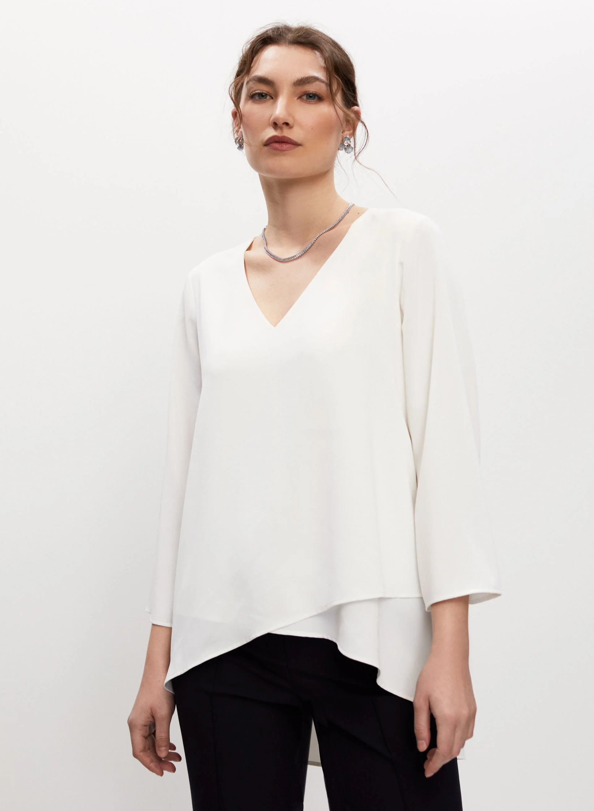 Layered Effect Asymmetric Blouse