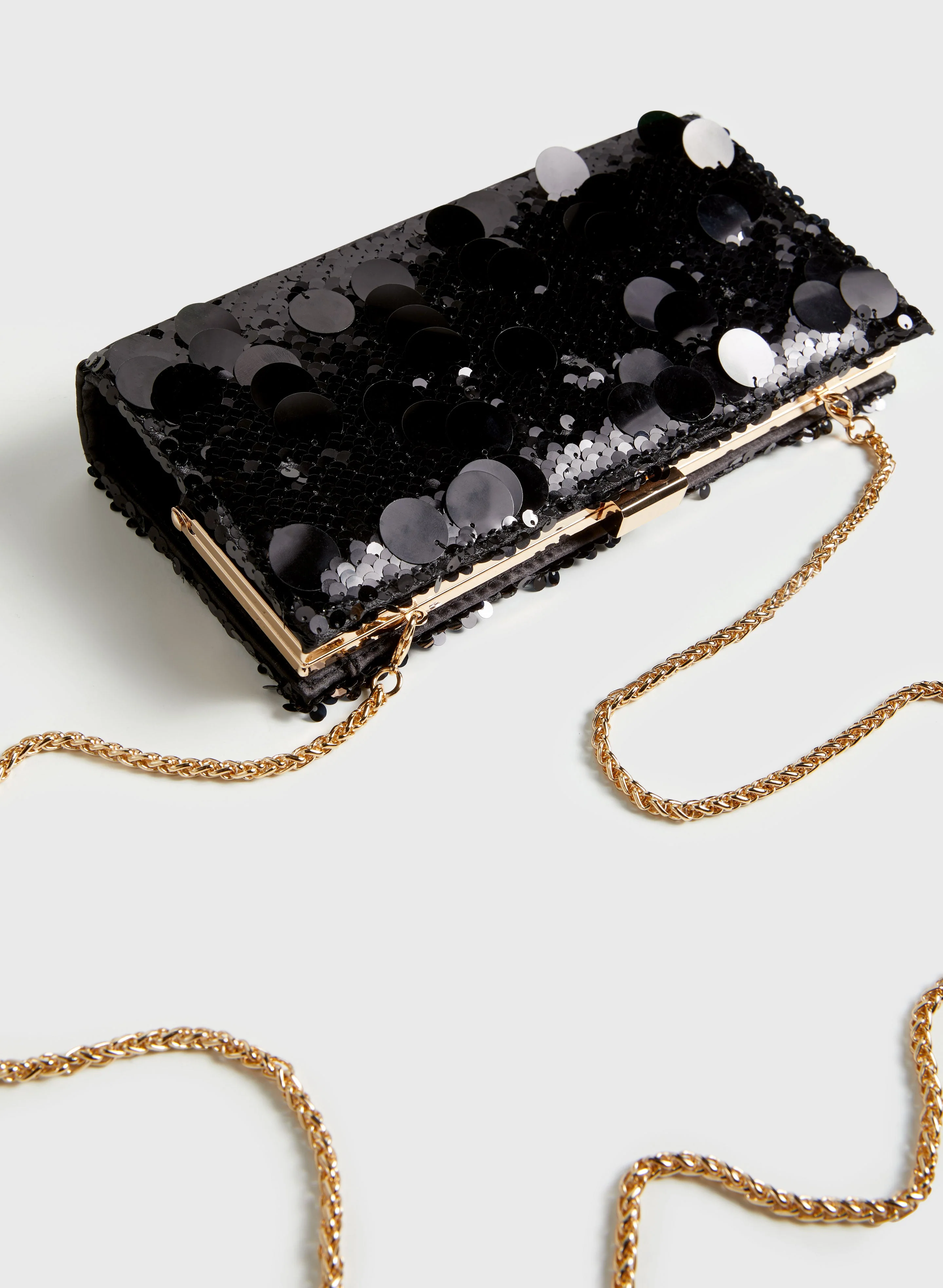 Sequin Box Clutch