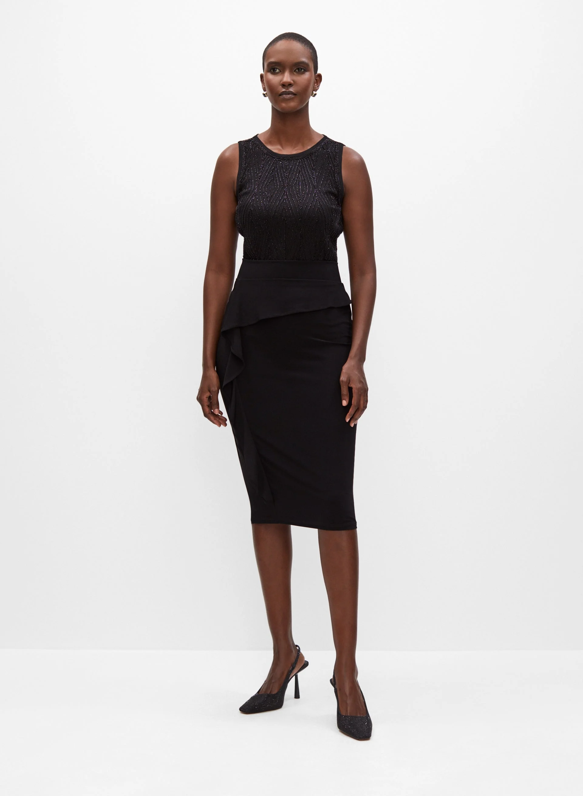Joseph Ribkoff - Frilled Pencil Skirt