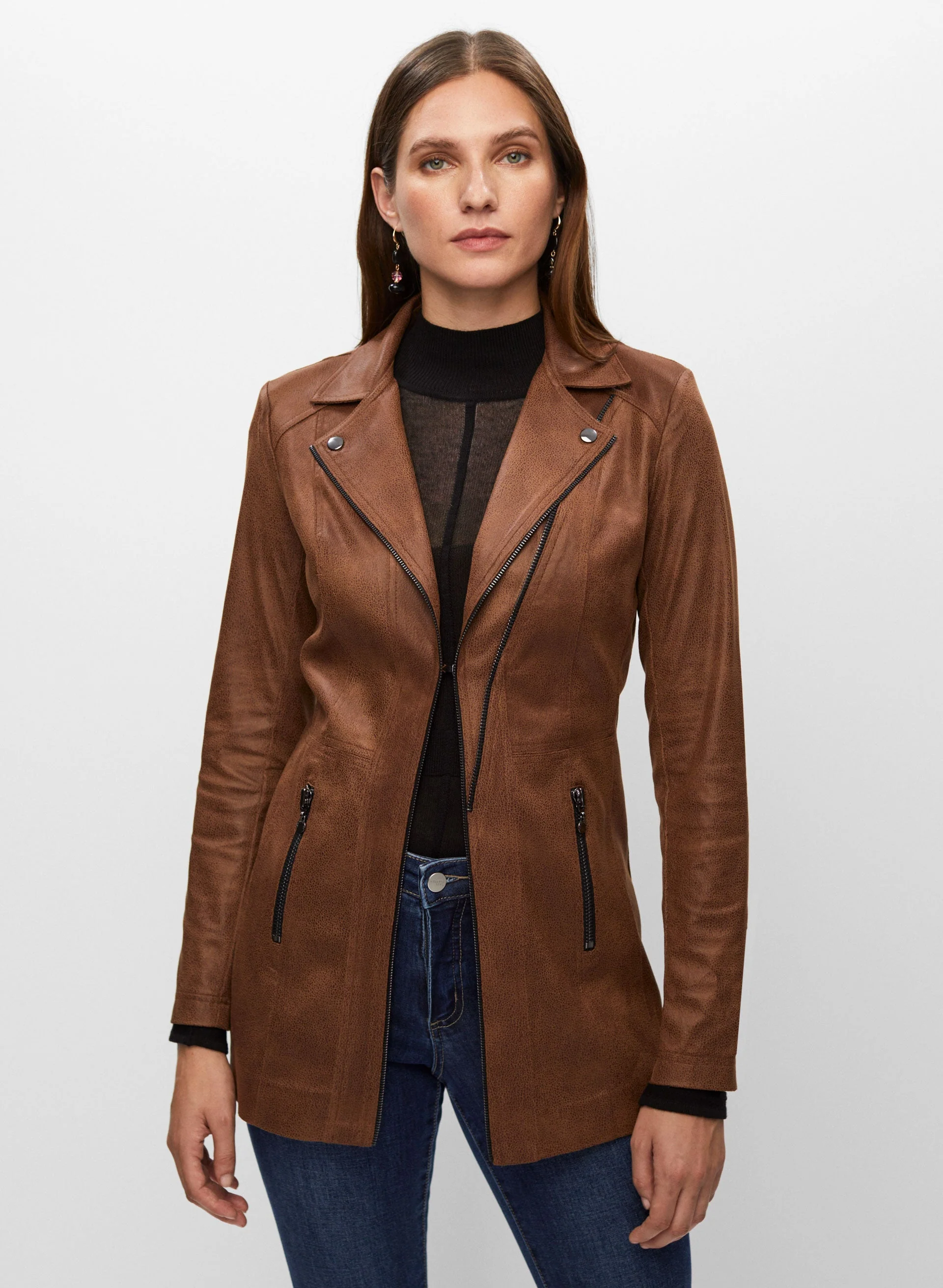 Vex - Faux Suede Redingote