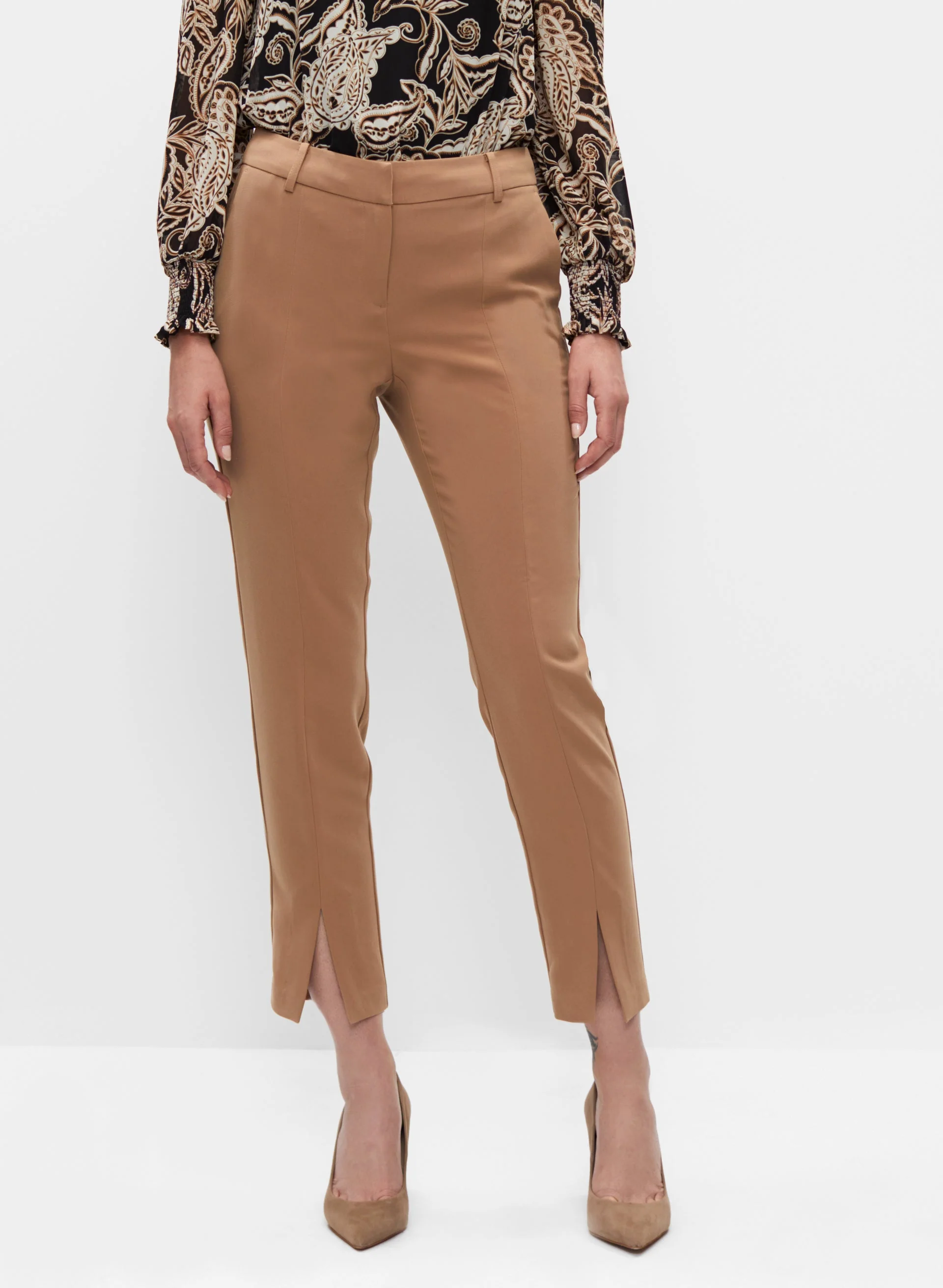 Giselle Slit Hem Ankle Pants