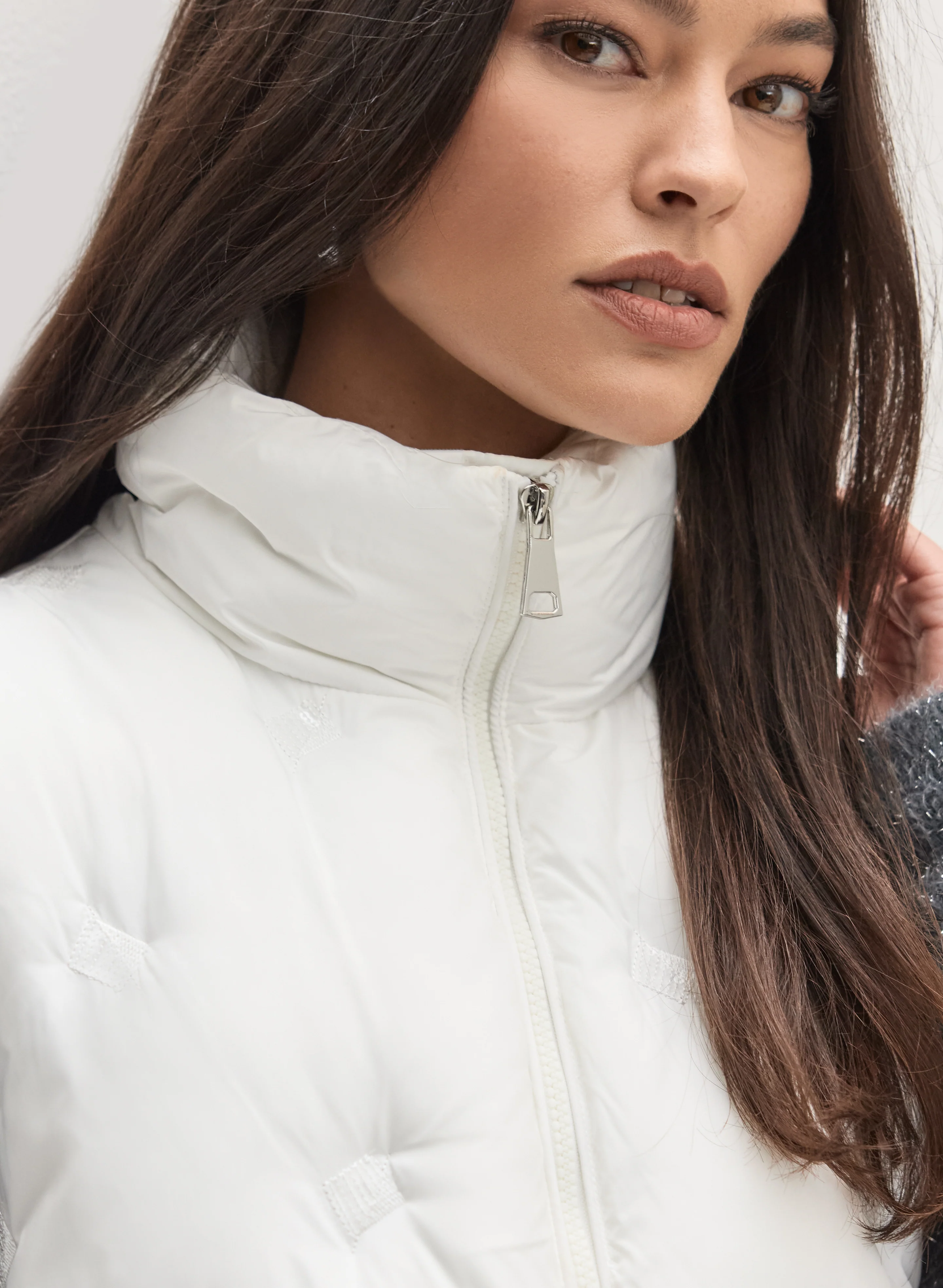 Sequin Detail Puffer Vest