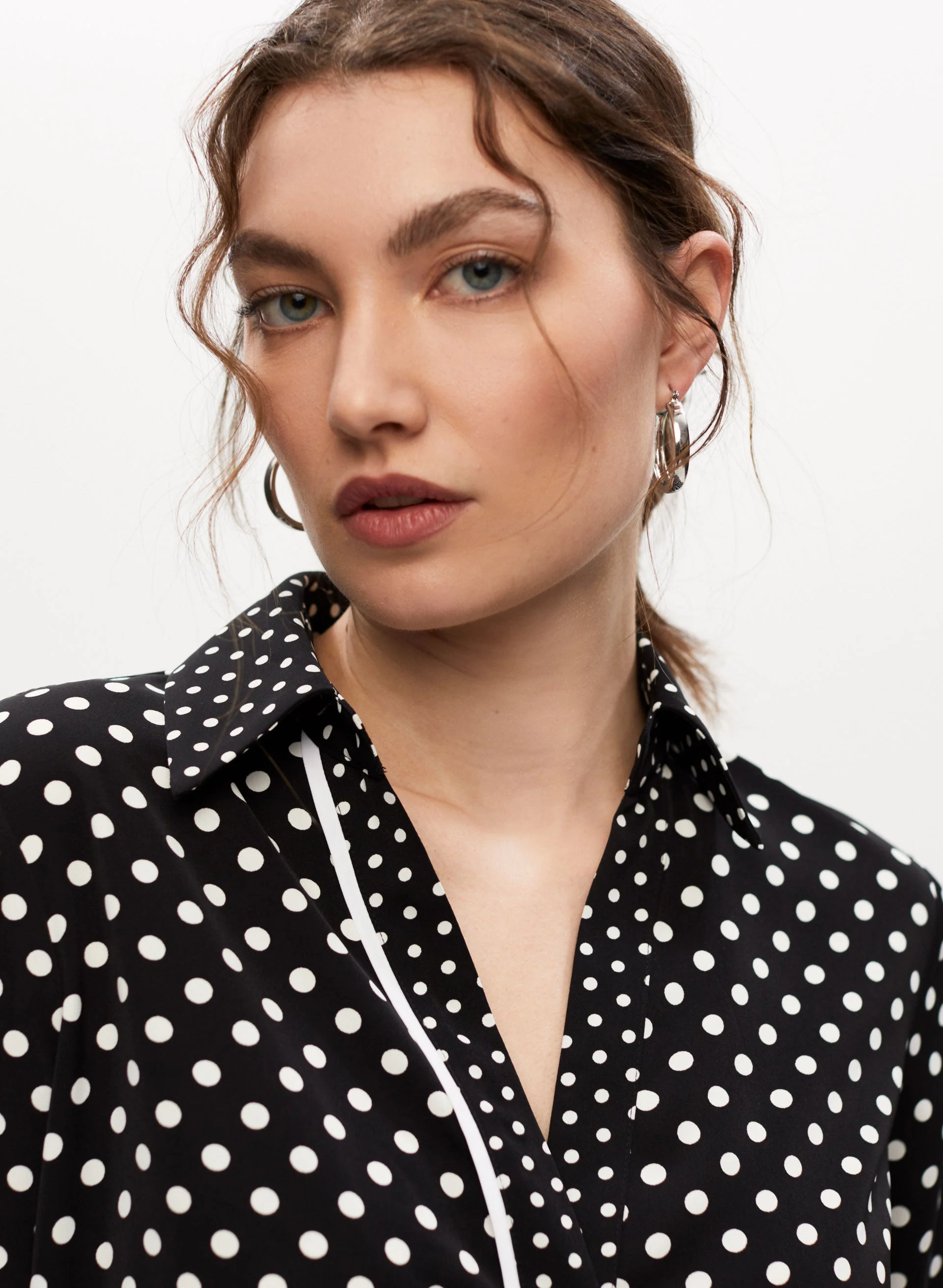 Polka Dot Print Shirt