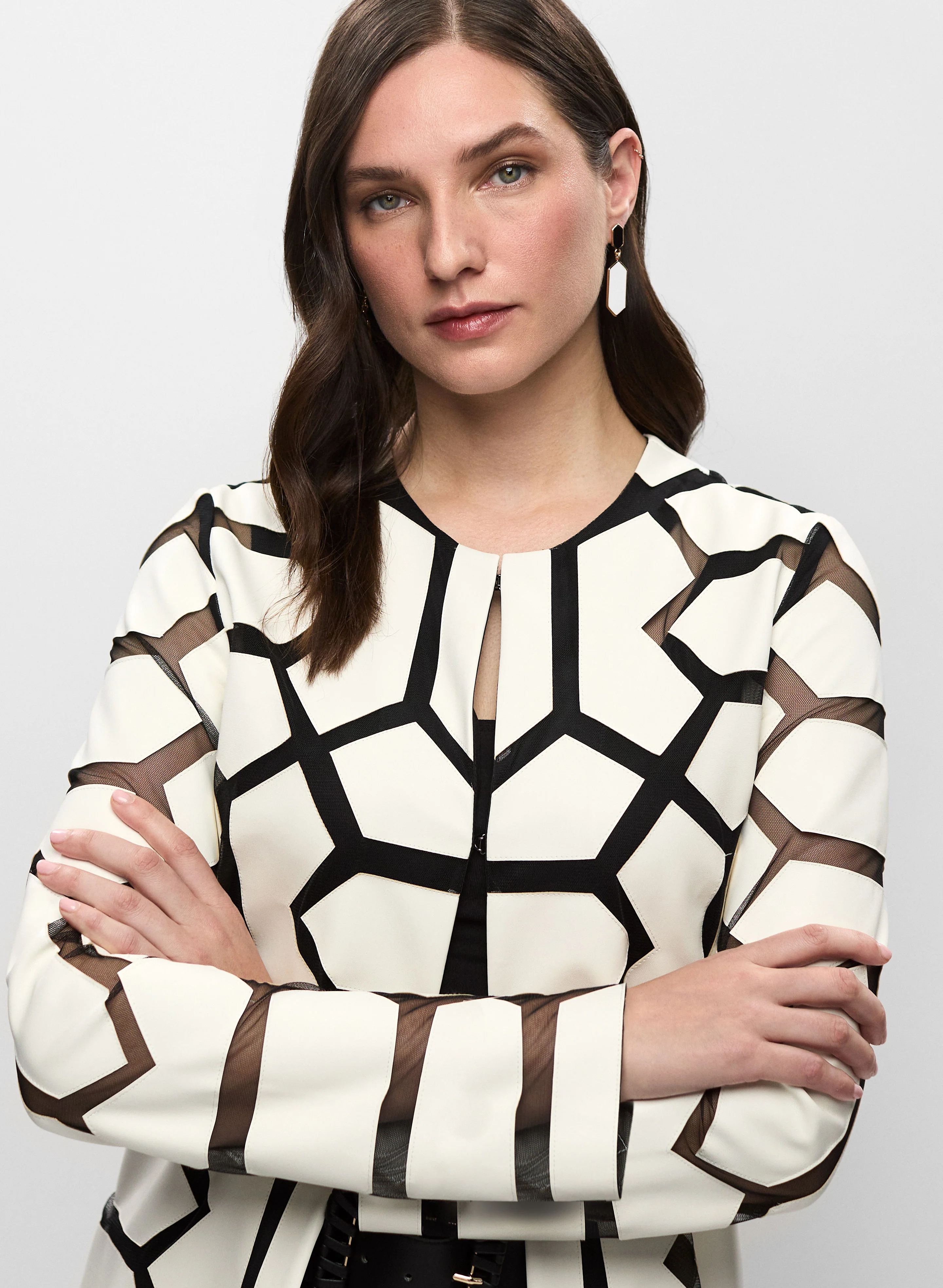 Joseph Ribkoff - Geometric Print Jacket