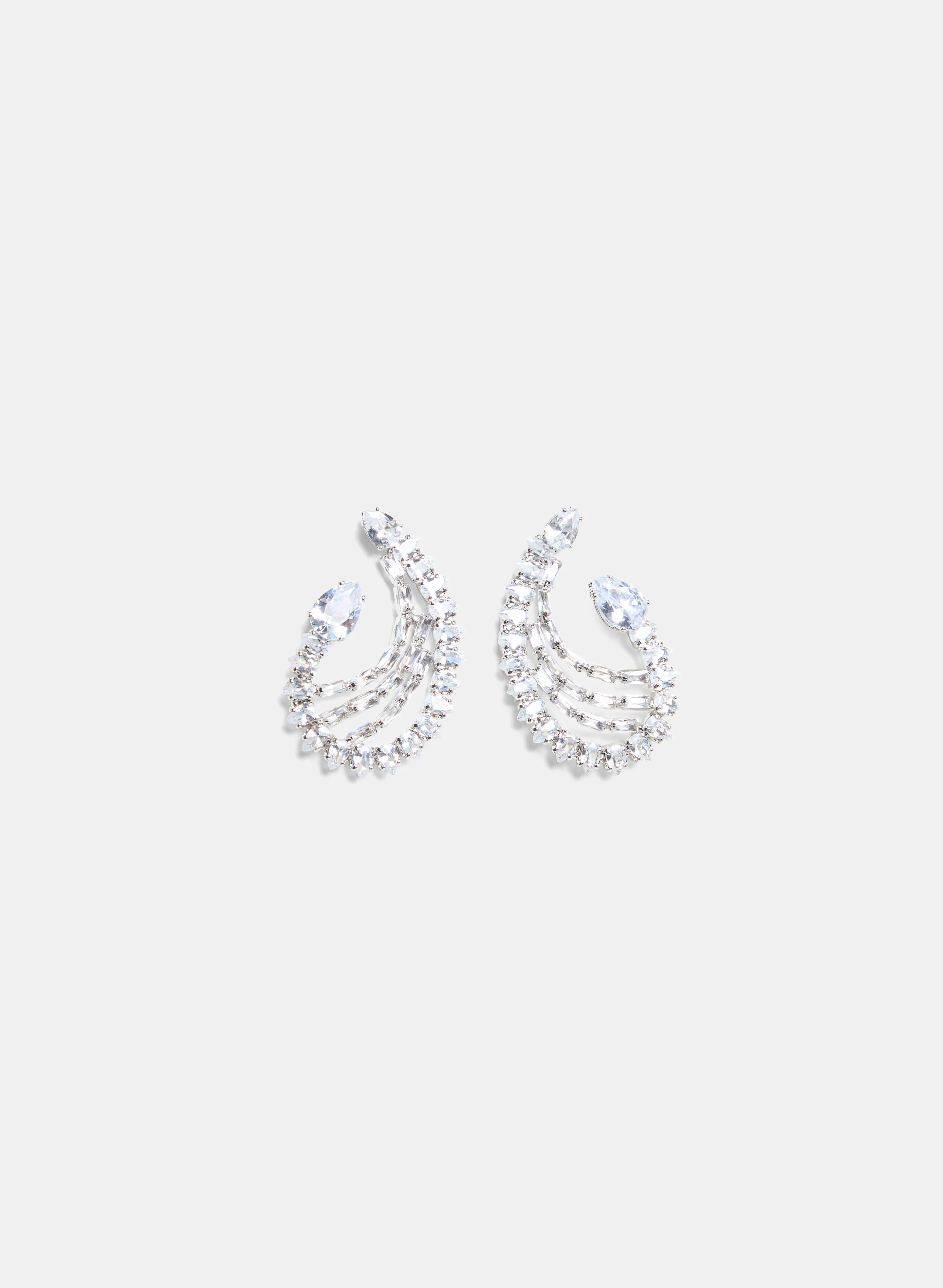 Cubic Zirconia Paisley Earrings