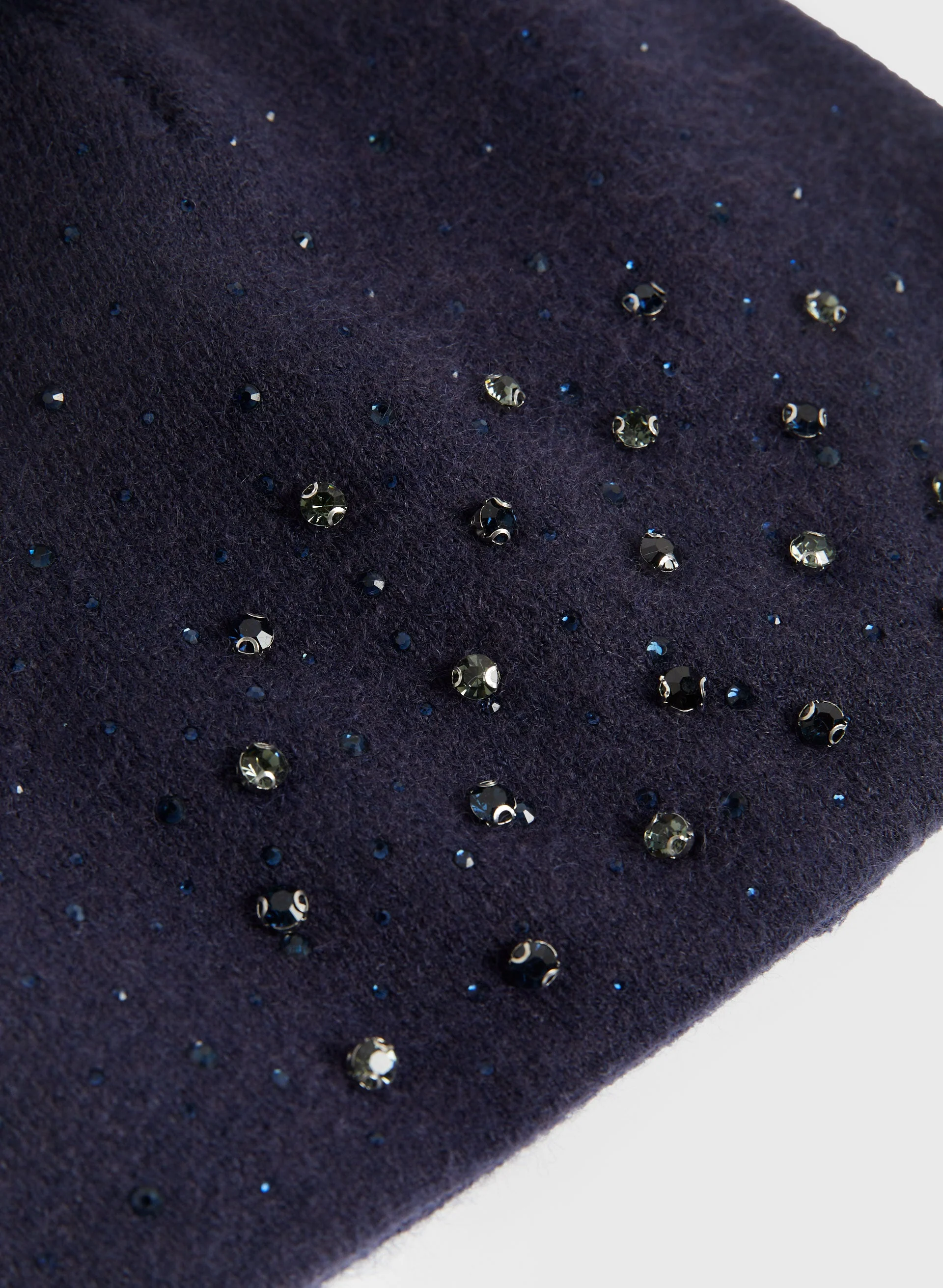 Embellished Pompom Hat
