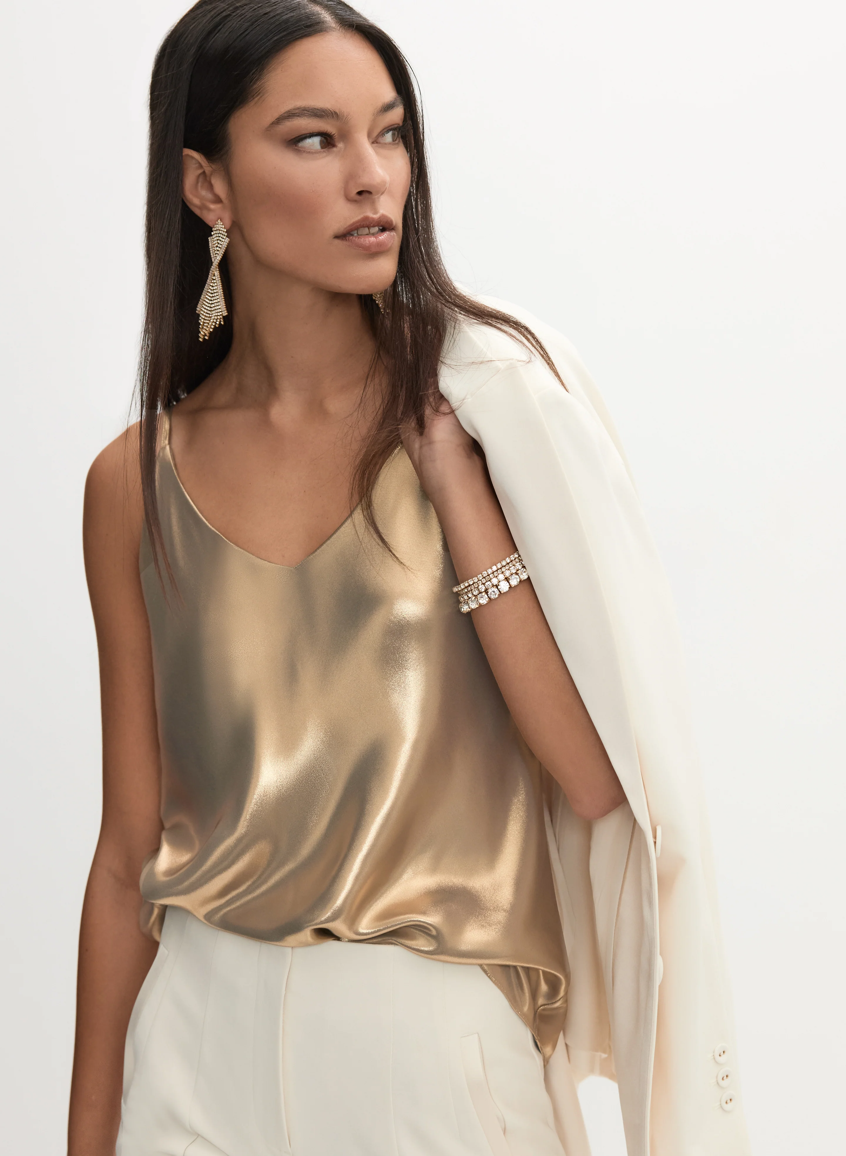Fluid Lamé Camisole