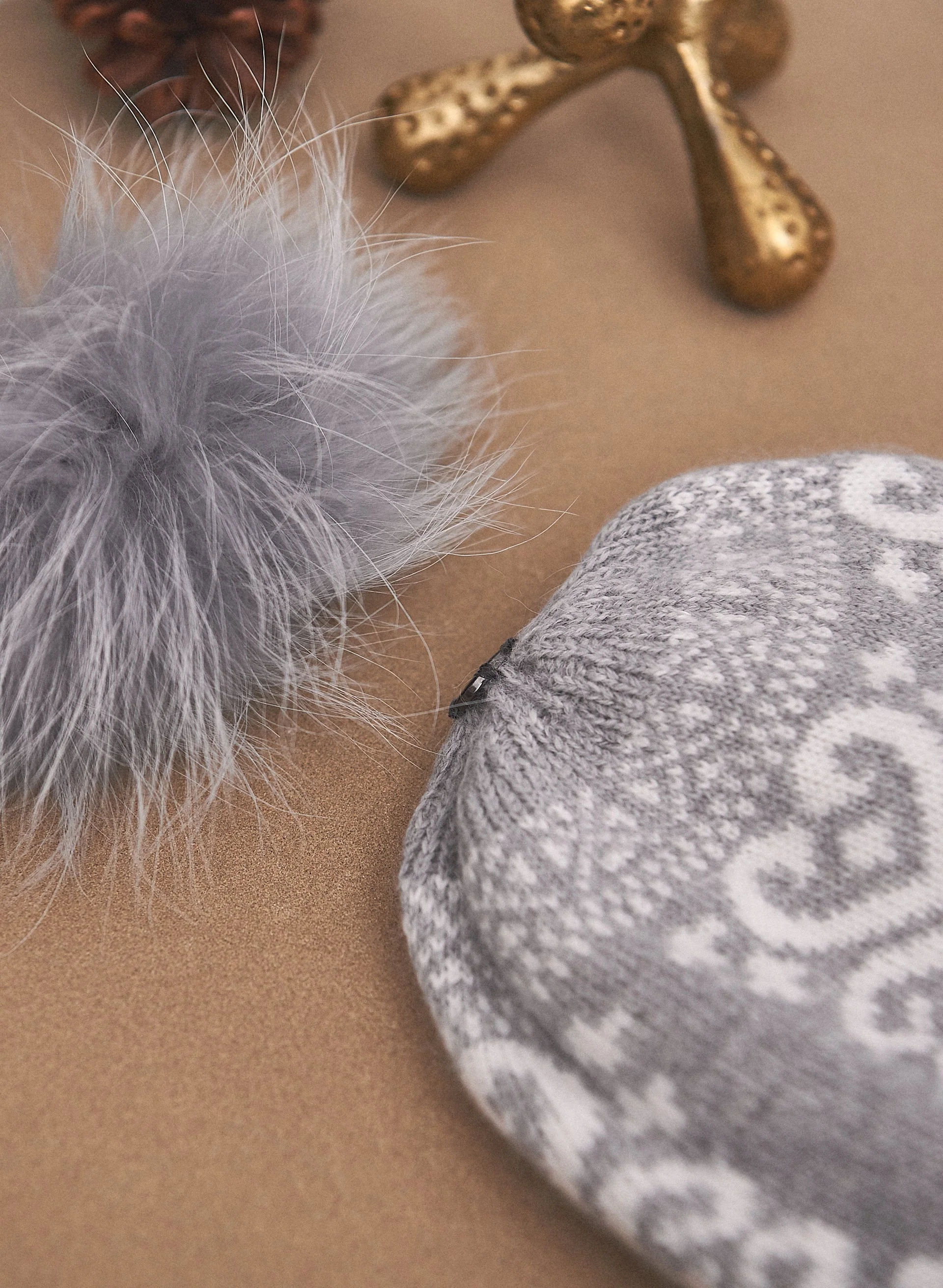 Removable Pompom Hat