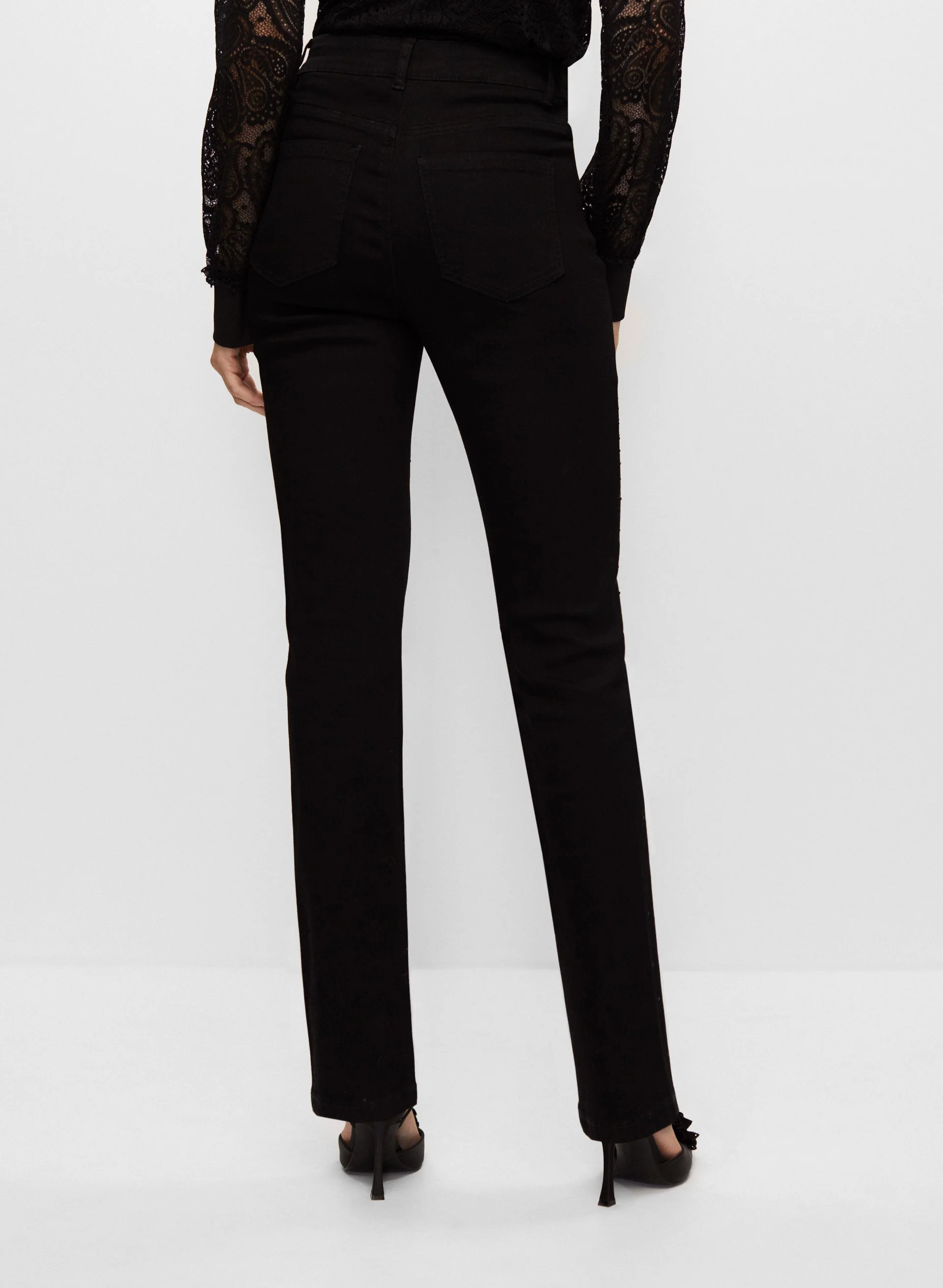 Embellished Straight Leg Jeans