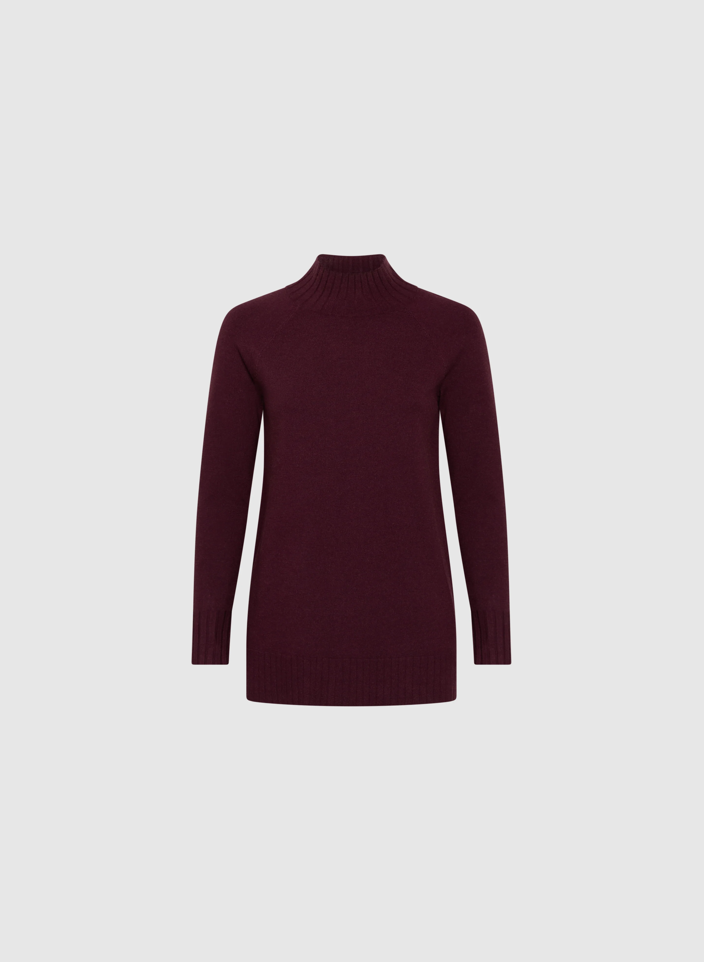 Mock Neck Rib Knit Sweater