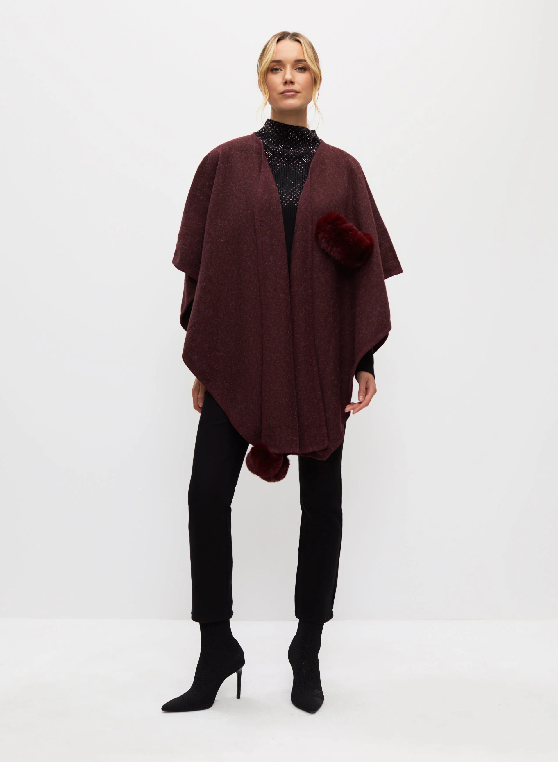 Pompom Detail Wrap