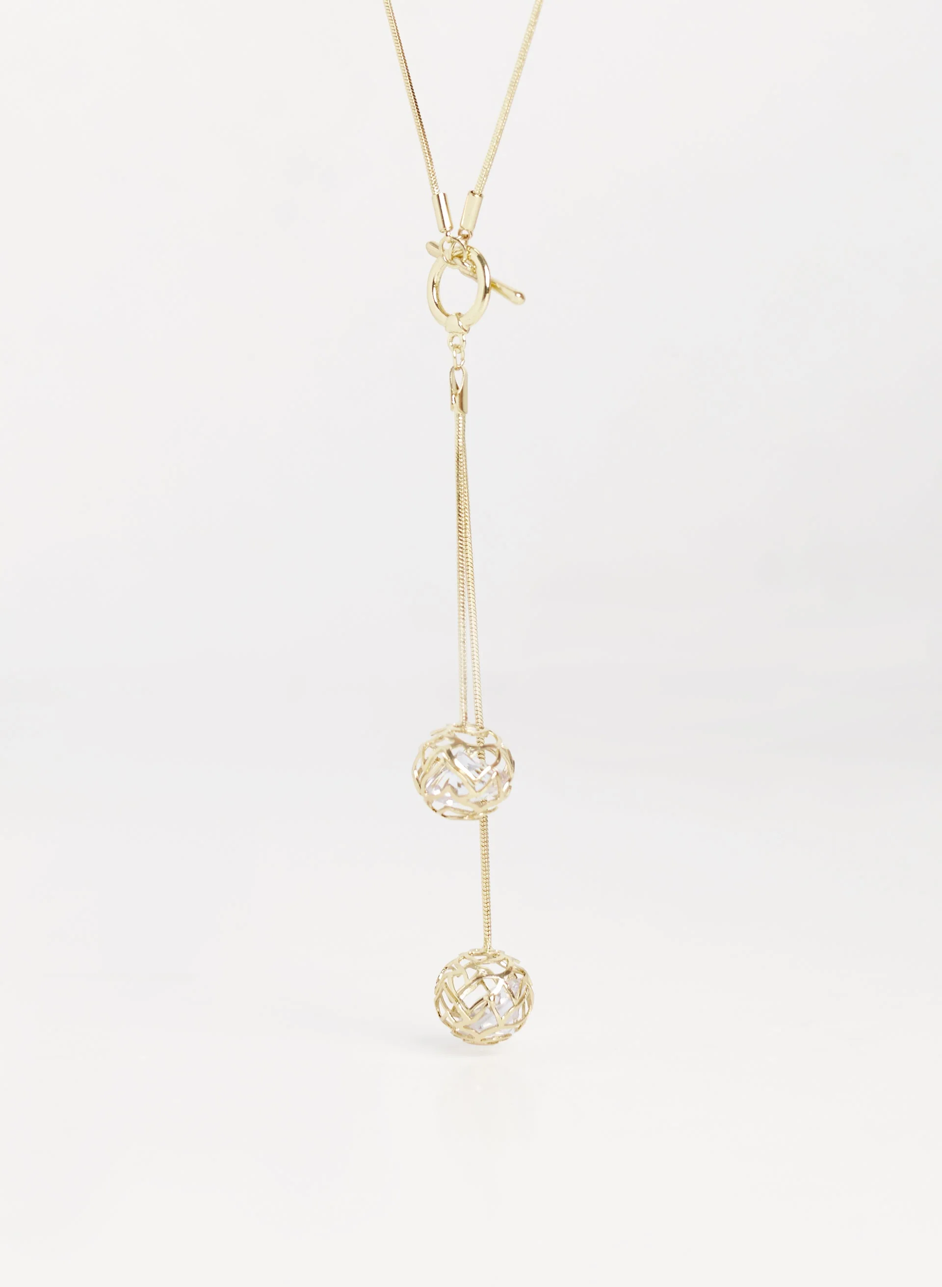 Cage Ball Pendant Necklace
