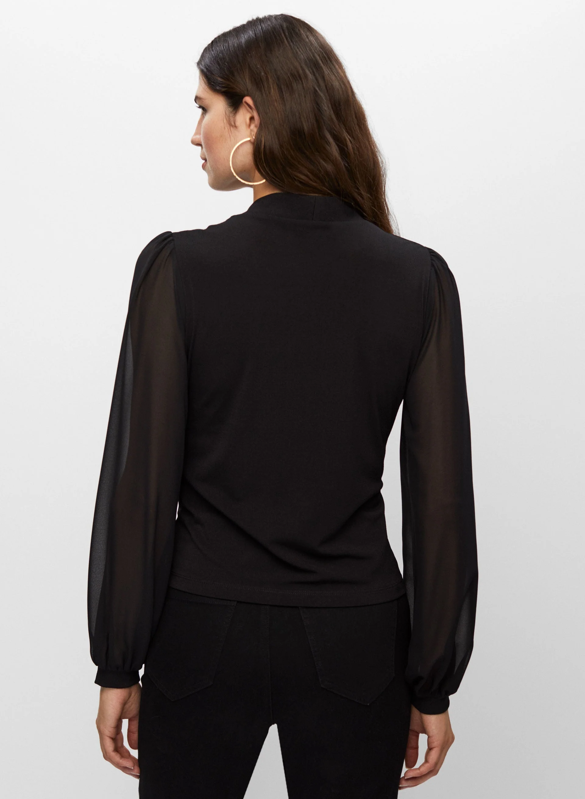 Long Sleeve Zip Front Top