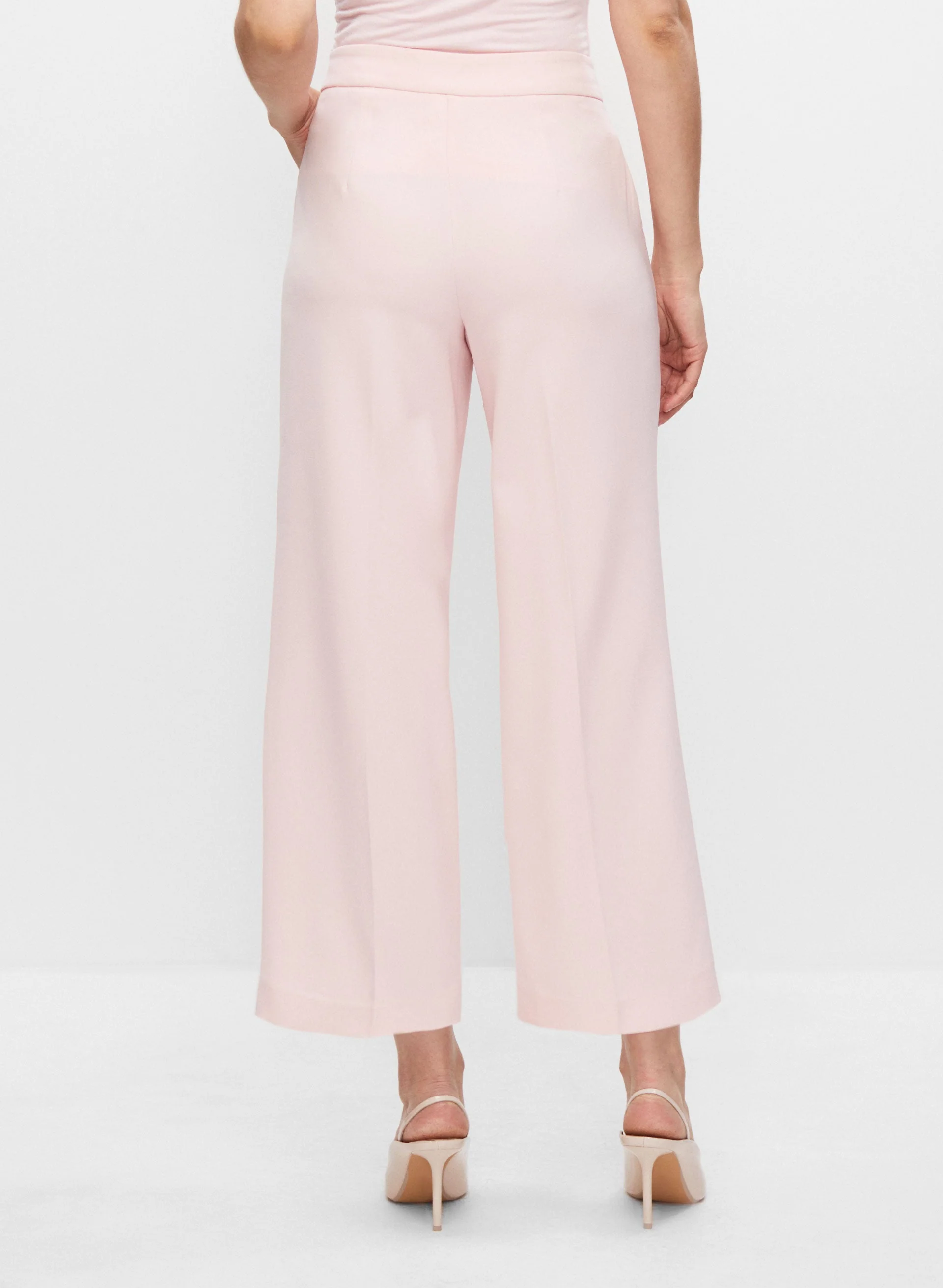 Button Detail Culotte Pants